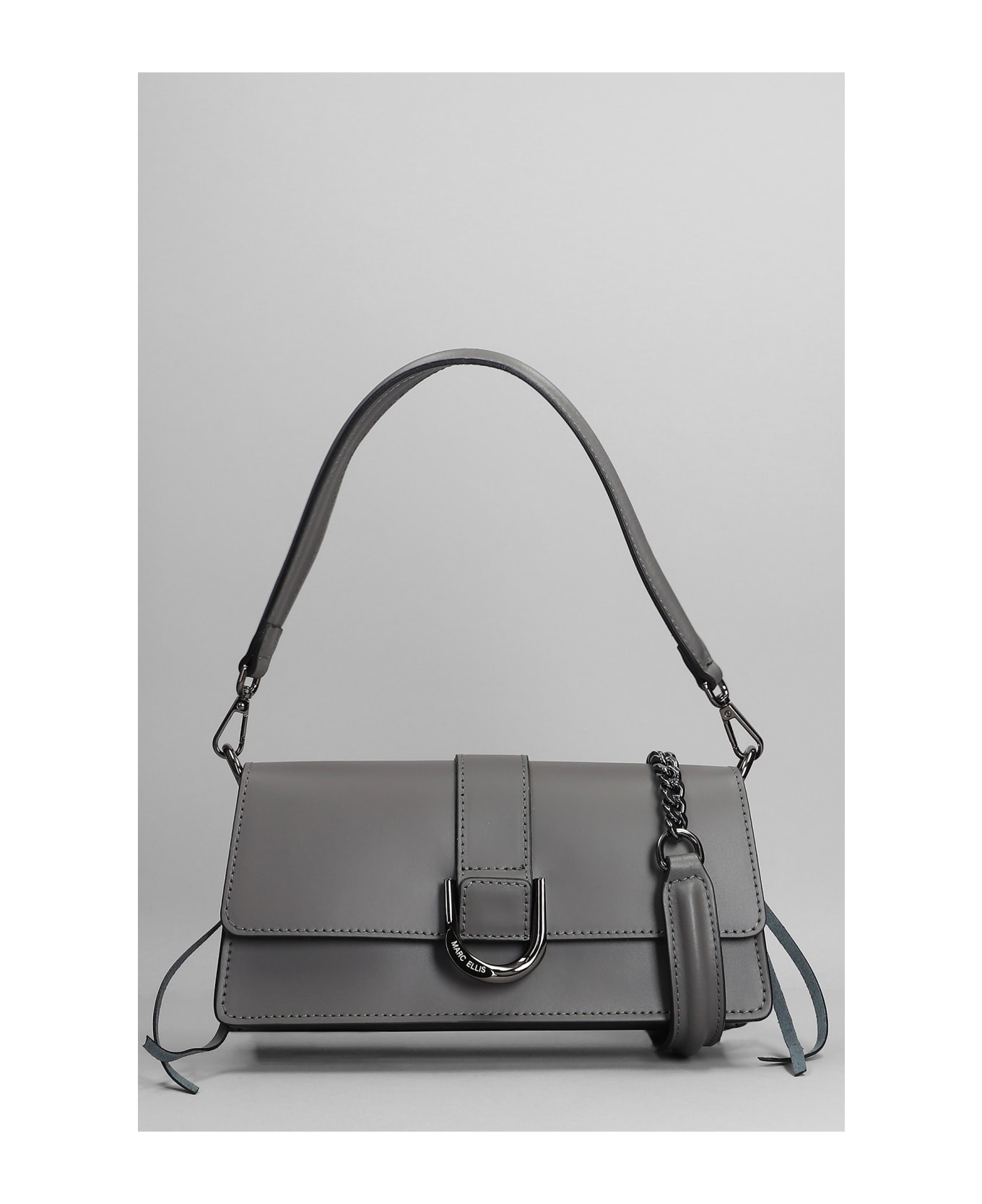 Marc Ellis Lauren Hand Bag In Grey Leather - grey