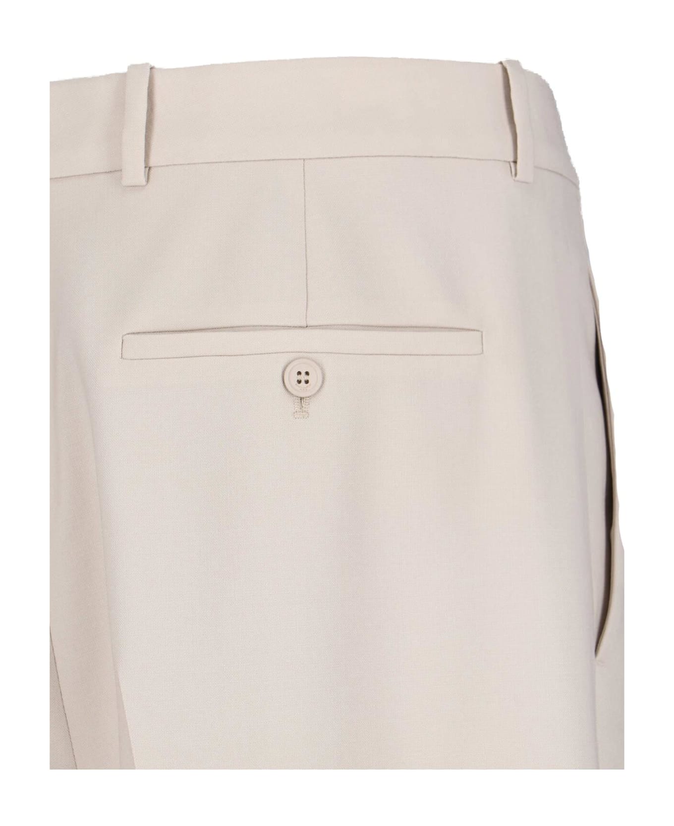 Saint Laurent Straight Pants - Beige