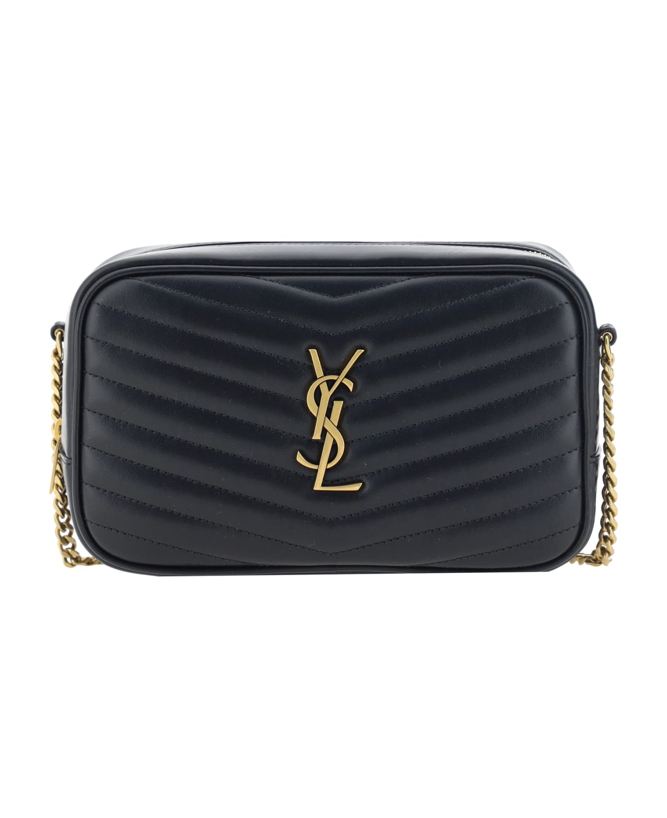 Saint Laurent Lou Shoulder Bag - BLACK