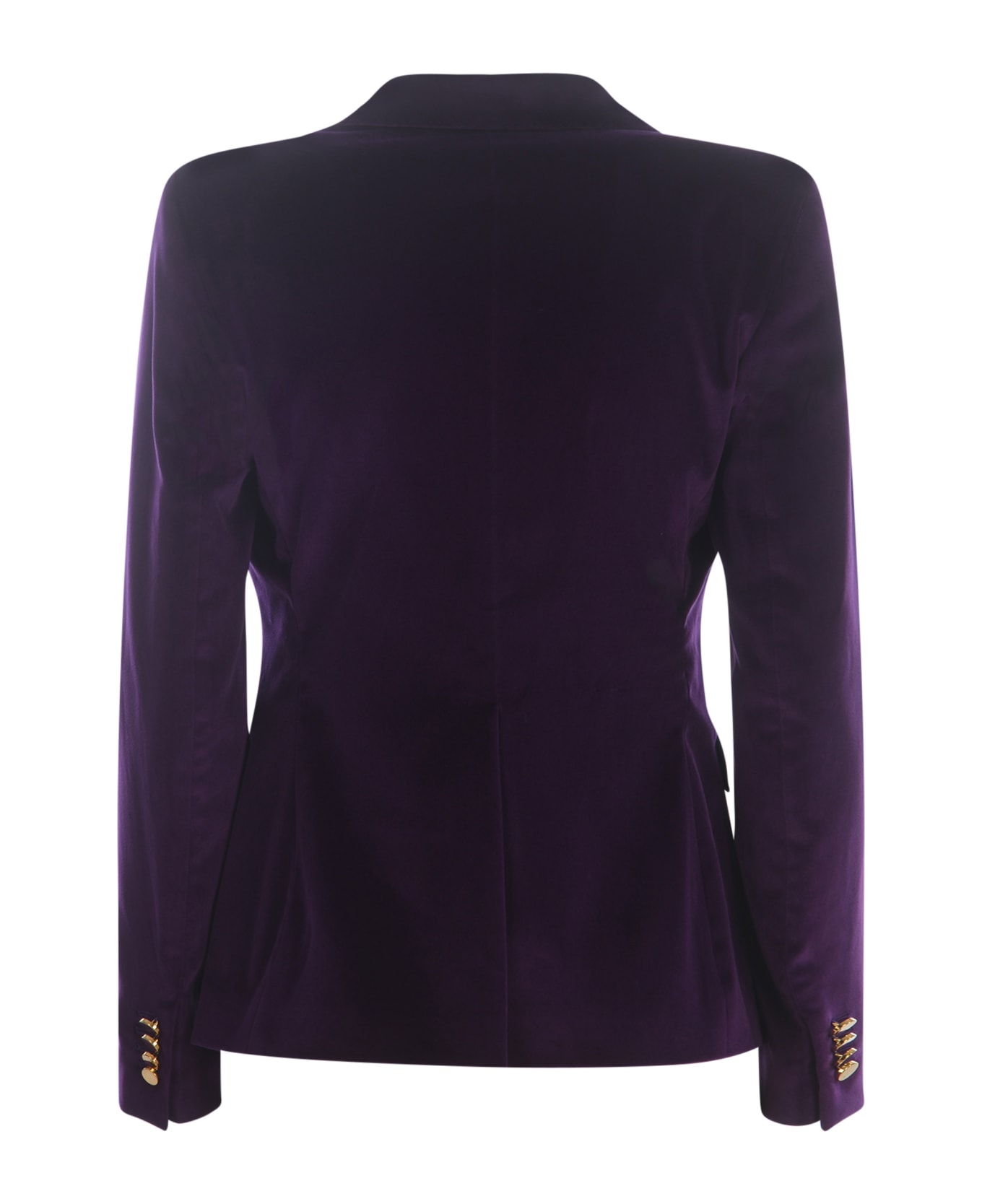 Tagliatore Double-breasted Jacket Tagliatore 'j-alicya' In Velvet - Pink & Purple
