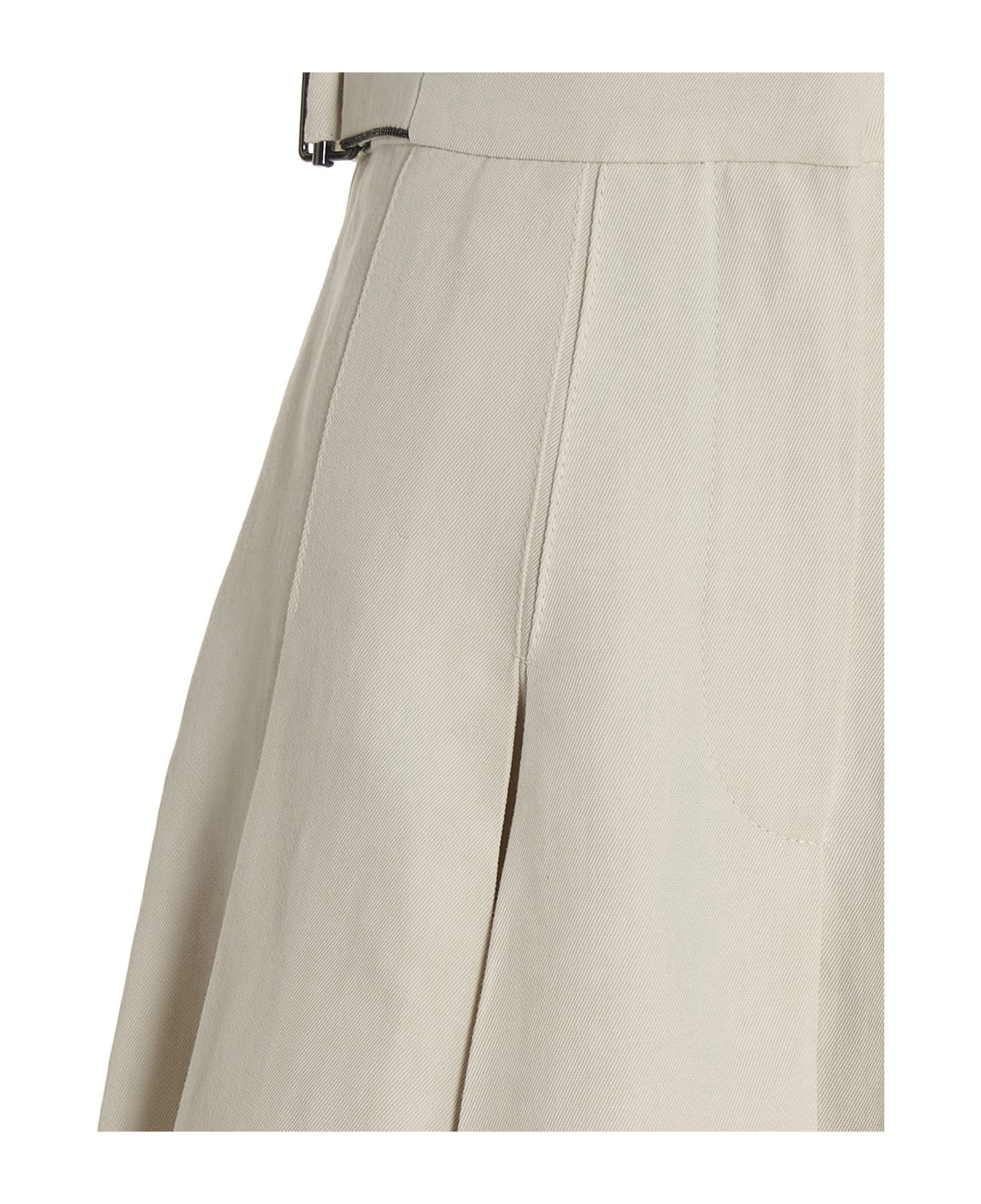 Brunello Cucinelli Pleated Skirt - White