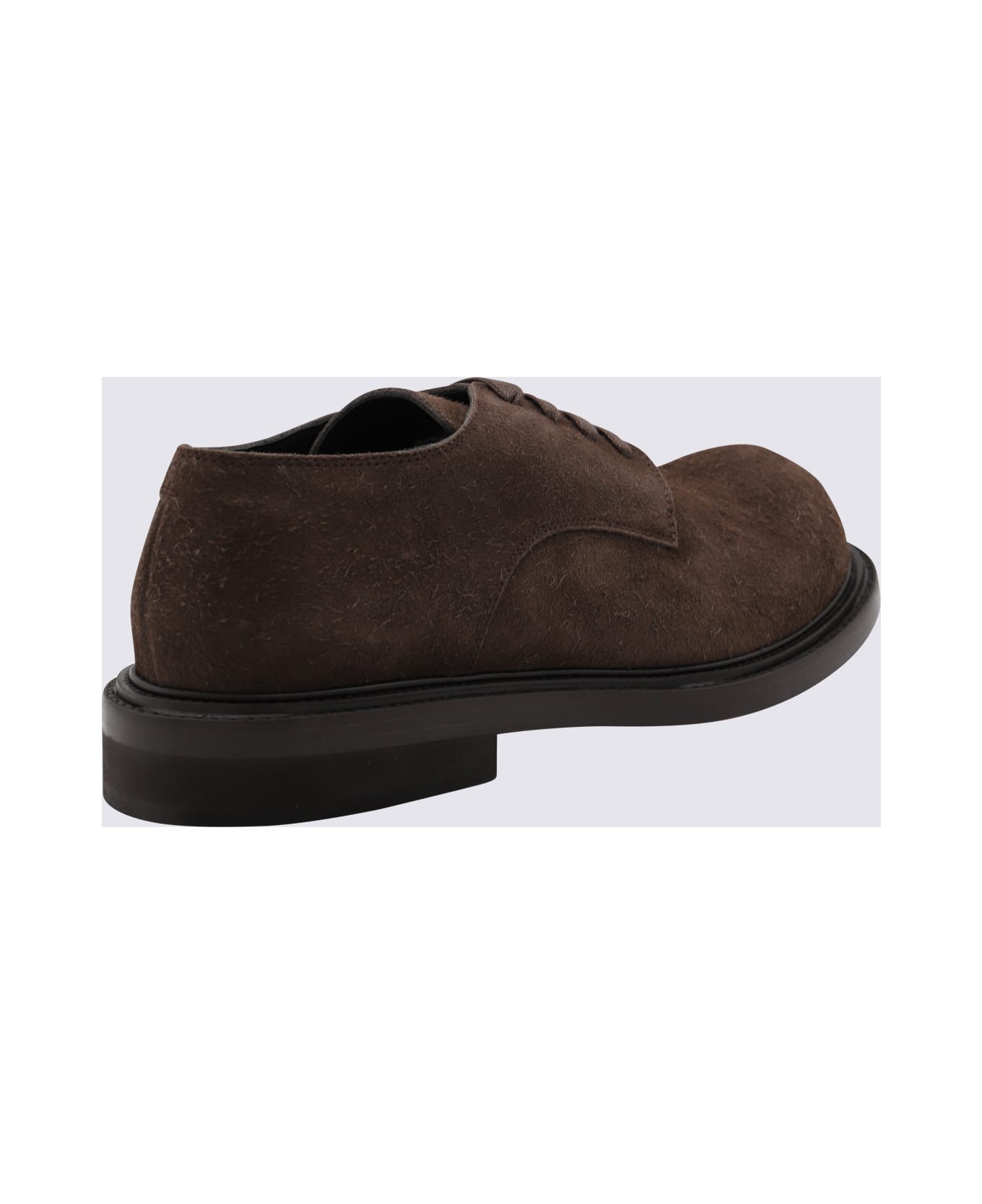 Moschino Brown Leather Lace Up Shoes - Brown