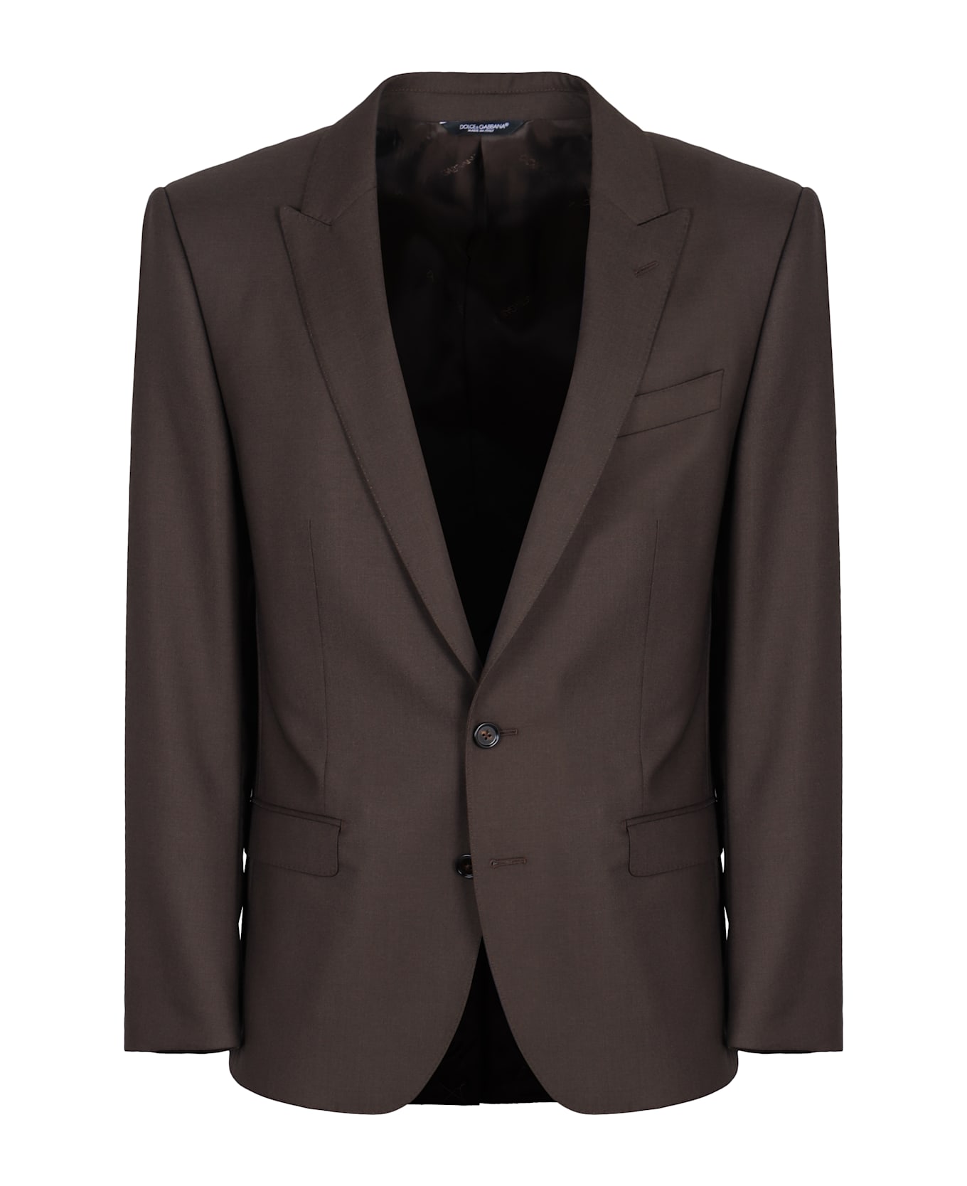 Dolce & Gabbana Complete In Two Pieces Of Virgin Wool - brown