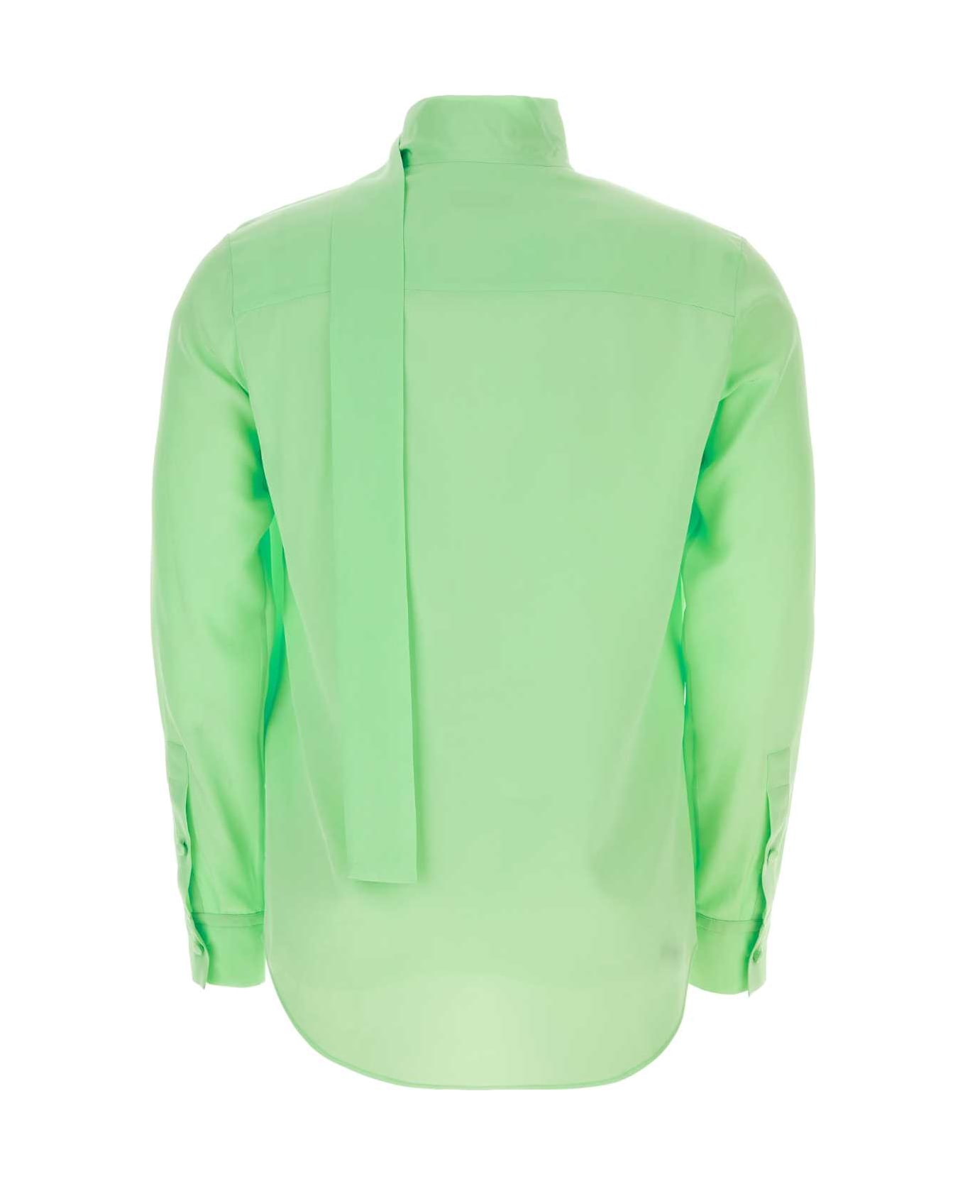 Valentino Garavani Fluo Green Silk Shirt - ICEMINT