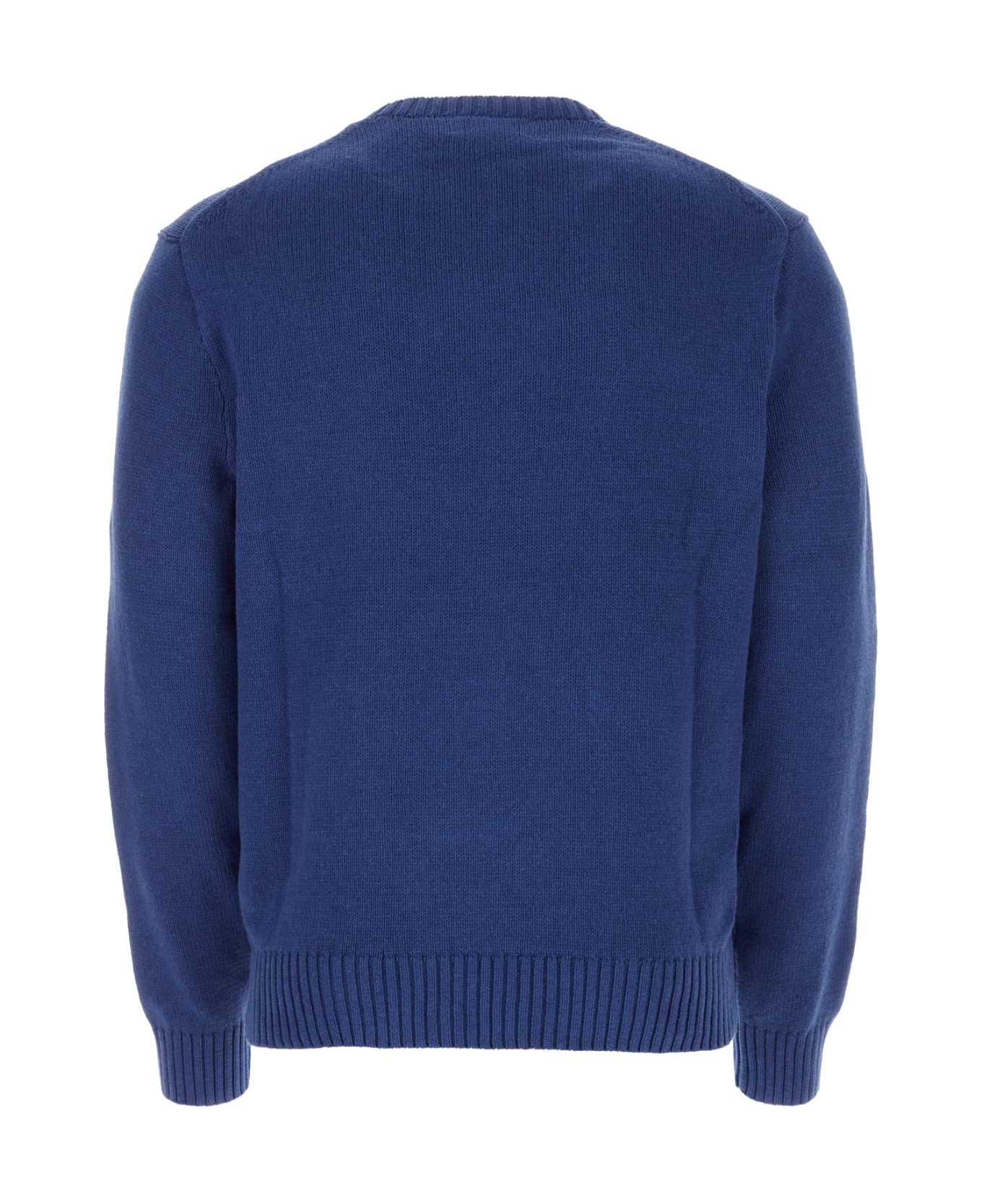 Polo Ralph Lauren Blue Cotton Sweater - BEACHROYALE ニットウェア