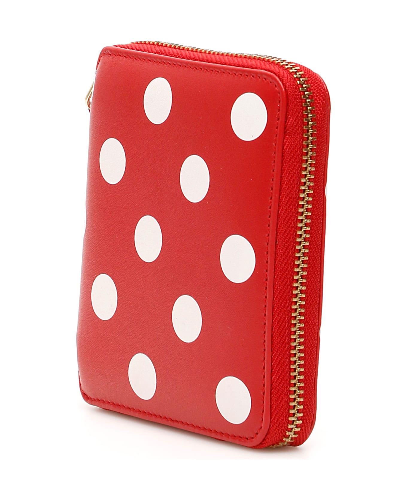 Comme des Garçons Wallet Polka Dot Zip-around Wallet - Red Red