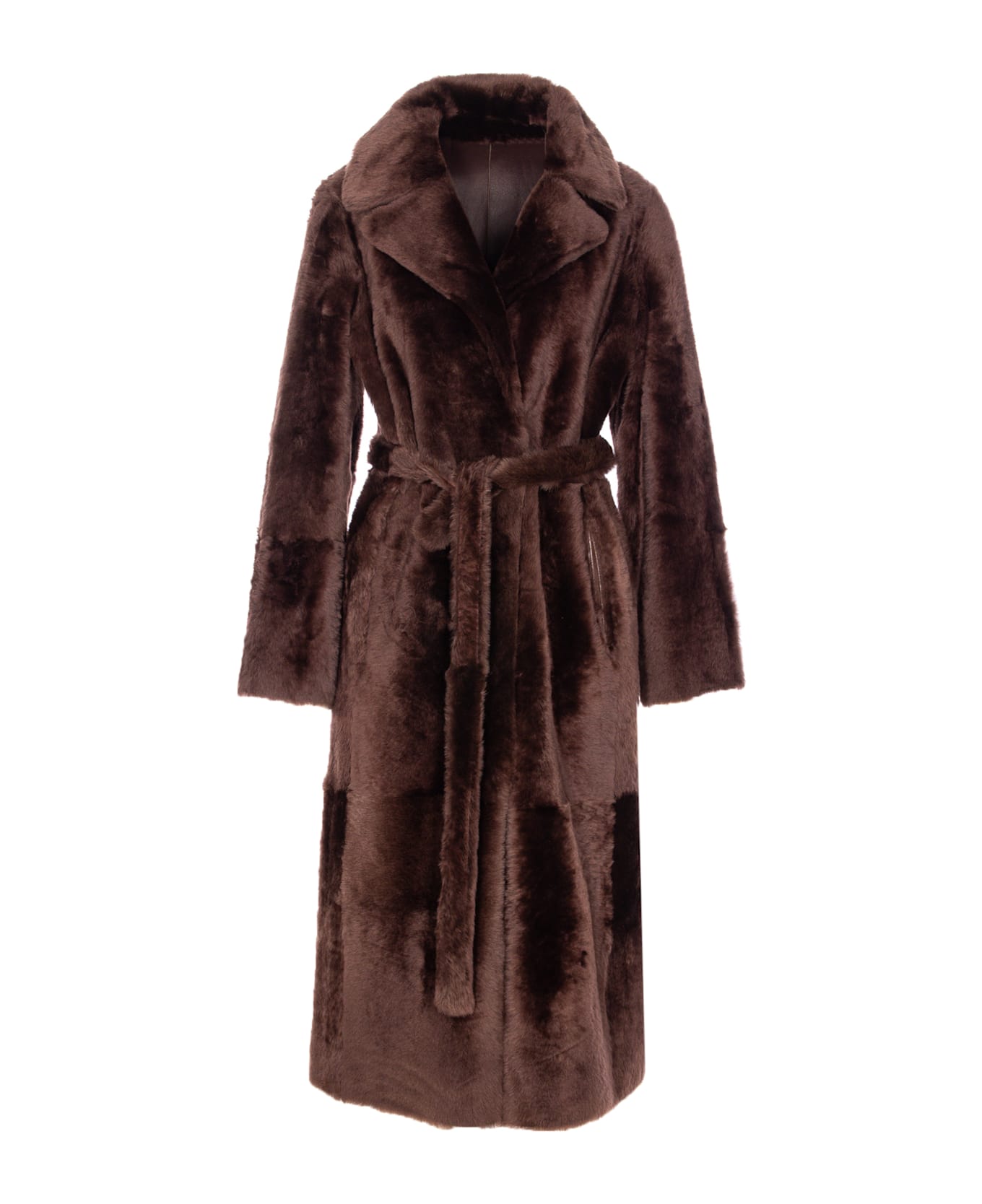 Yves Salomon Reversible Coat - Brown