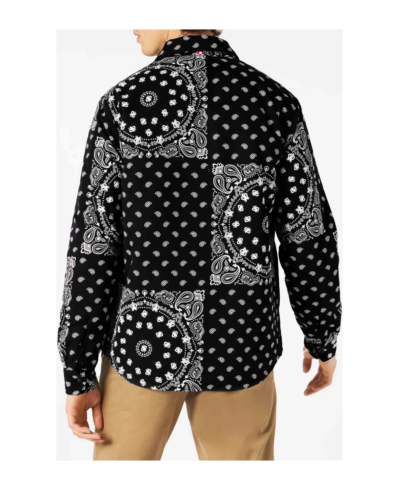 MC2 Saint Barth Overshirt With Pocket And St. Barth Bob Club Embroidery - BLACK ジャケット