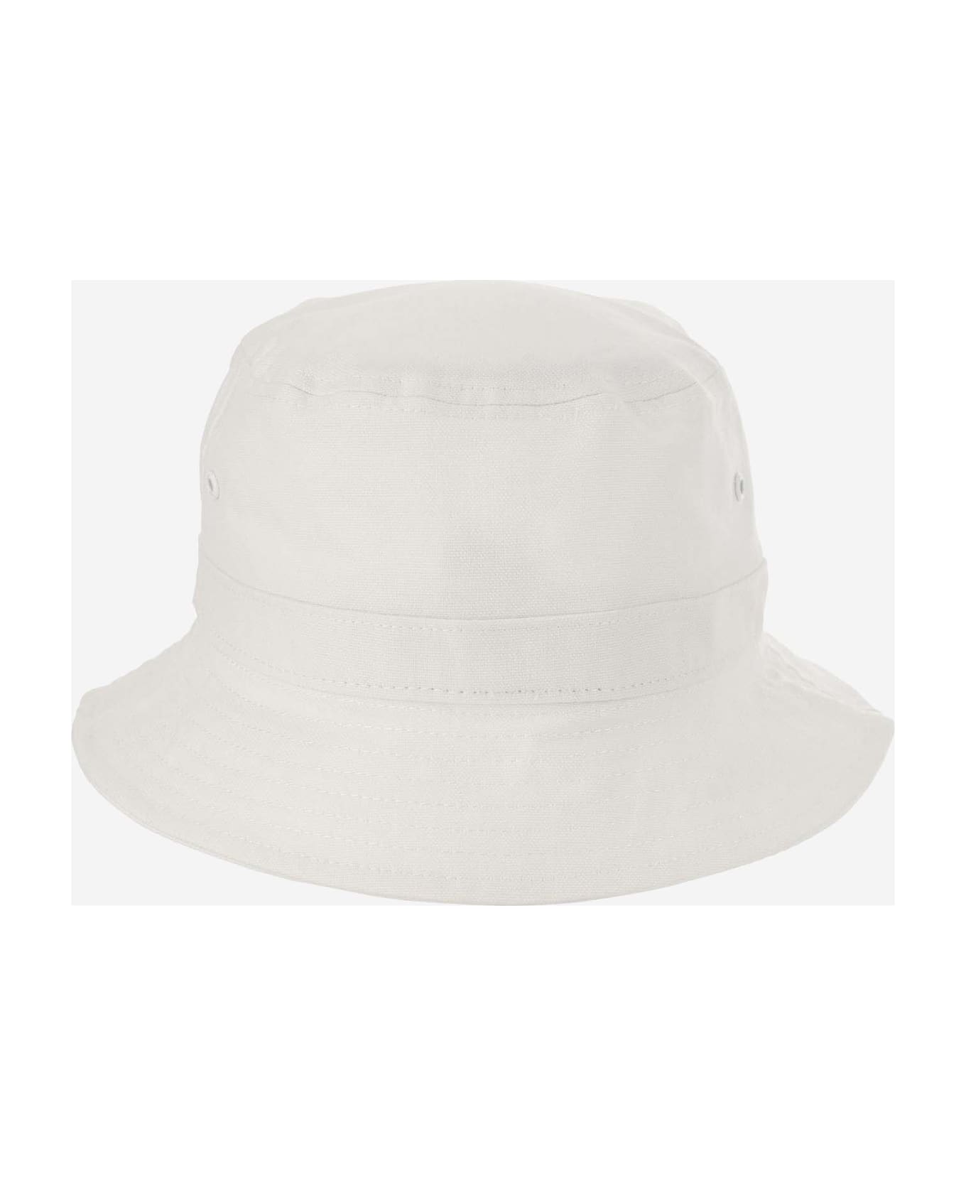 Carhartt Canvas Bucket Hat With Logo - White