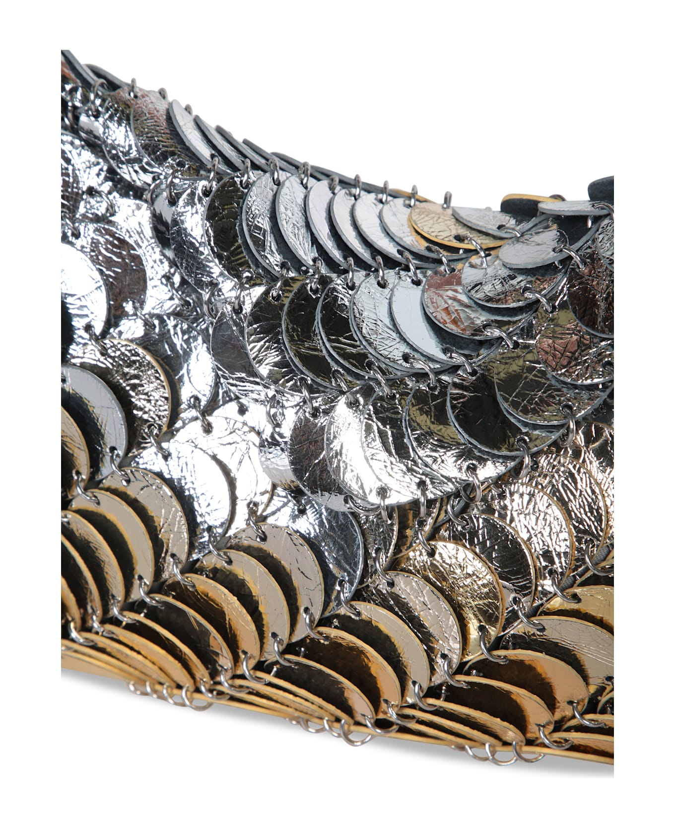 Paco Rabanne Leather Bag. - Metallic