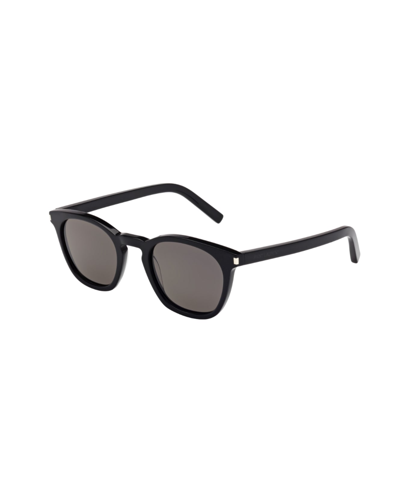 Saint Laurent Eyewear Saint Laurent Sl 28 Linea Corner Angle 002 Black Smoke Sunglasses - Nero