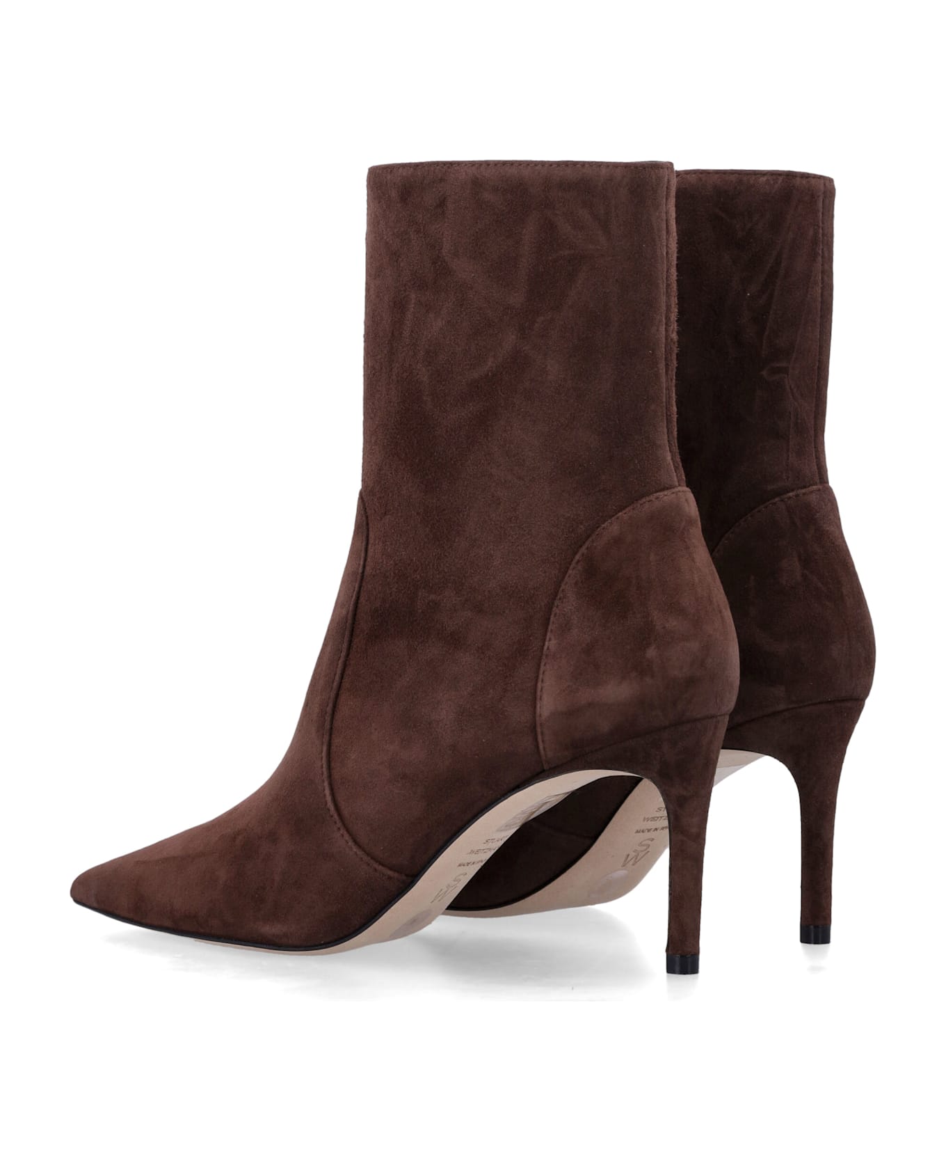 Stuart Weitzman Power Zip 75 Ankle Boots - WALNUT
