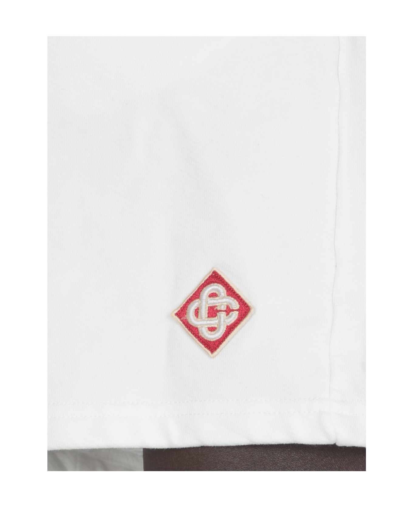 Casablanca White Organic Cotton Bermuda Shorts - White