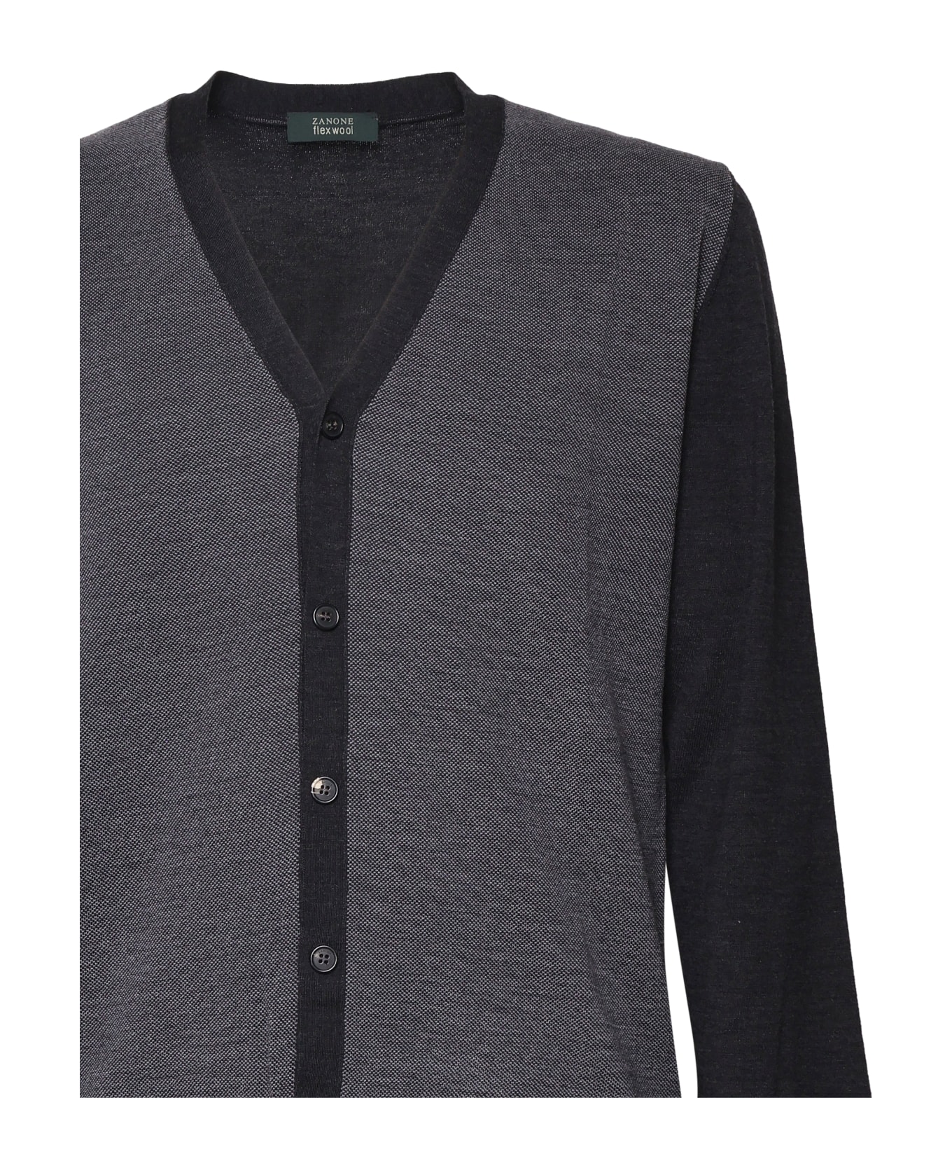 Zanone Wool Cardigan - Grey