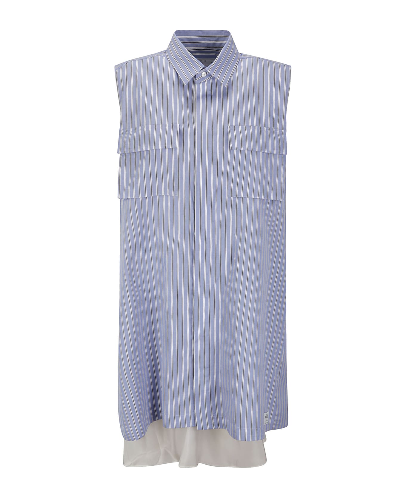 Sacai Thomas Mason Cotton Poplin Dress - L/BLUE STRIPE シャツ