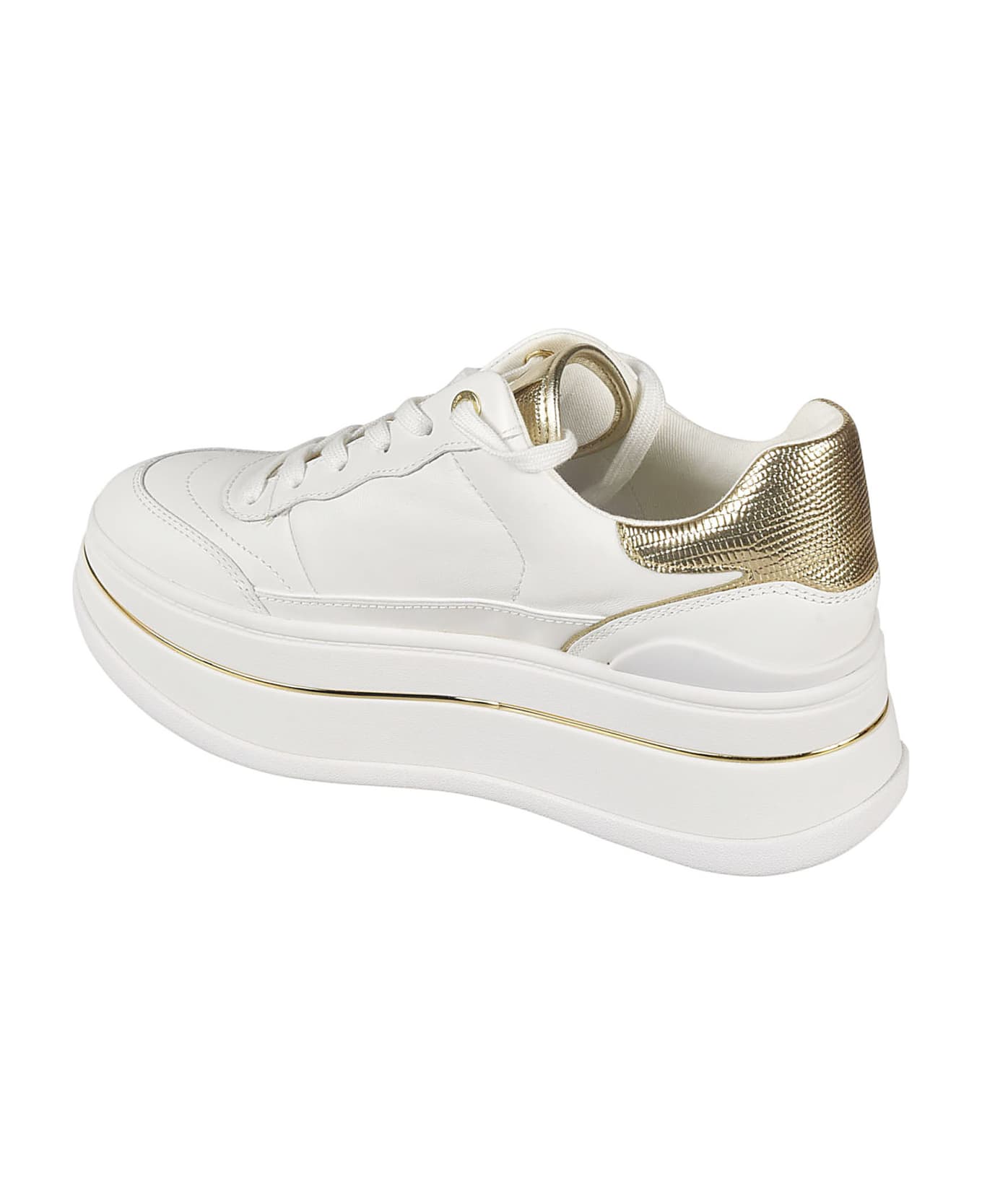Michael Kors Platform Lace-up Sneakers - Pale Gold