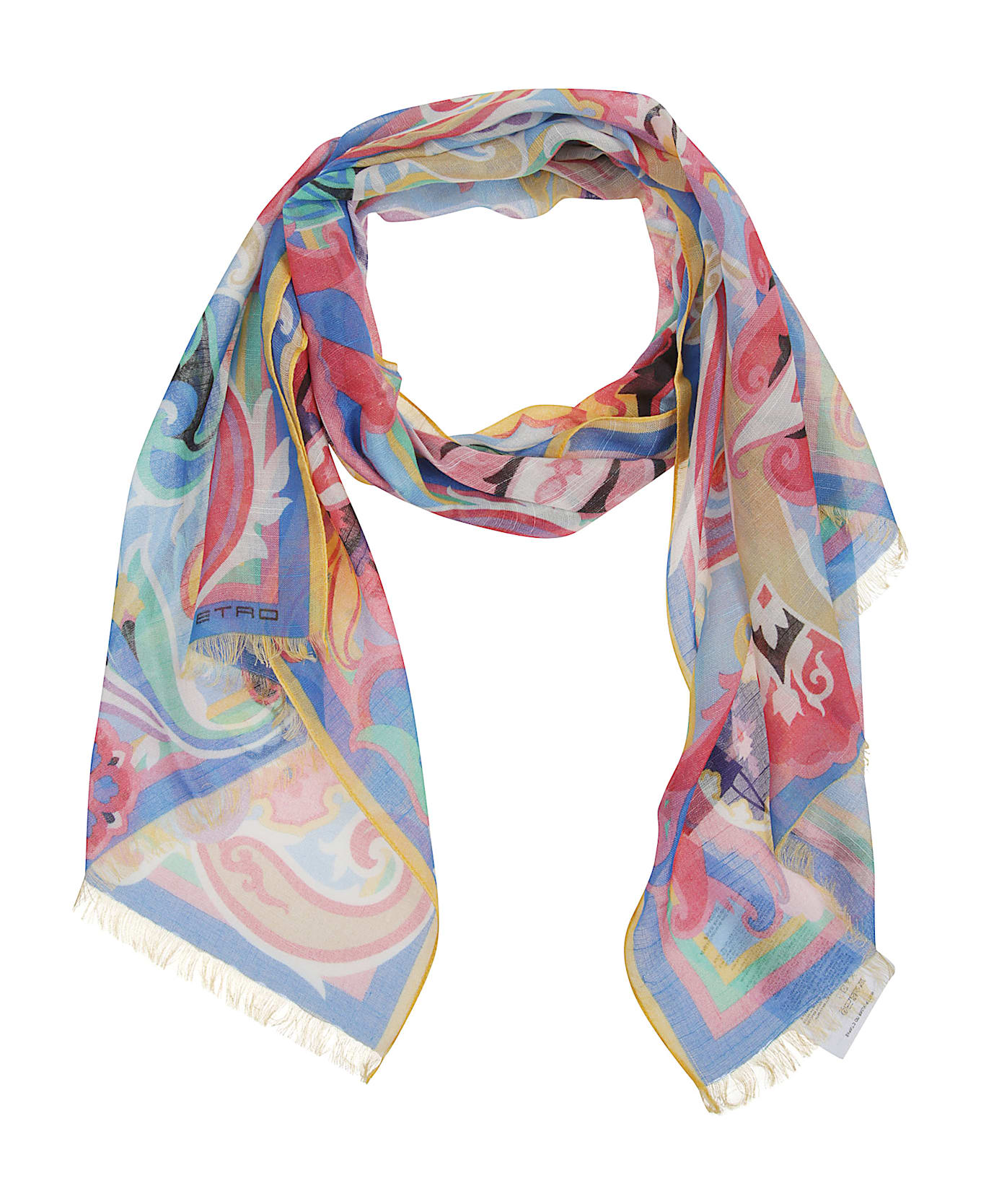 Etro Tosca Scarf - Stampa Fondo Blu