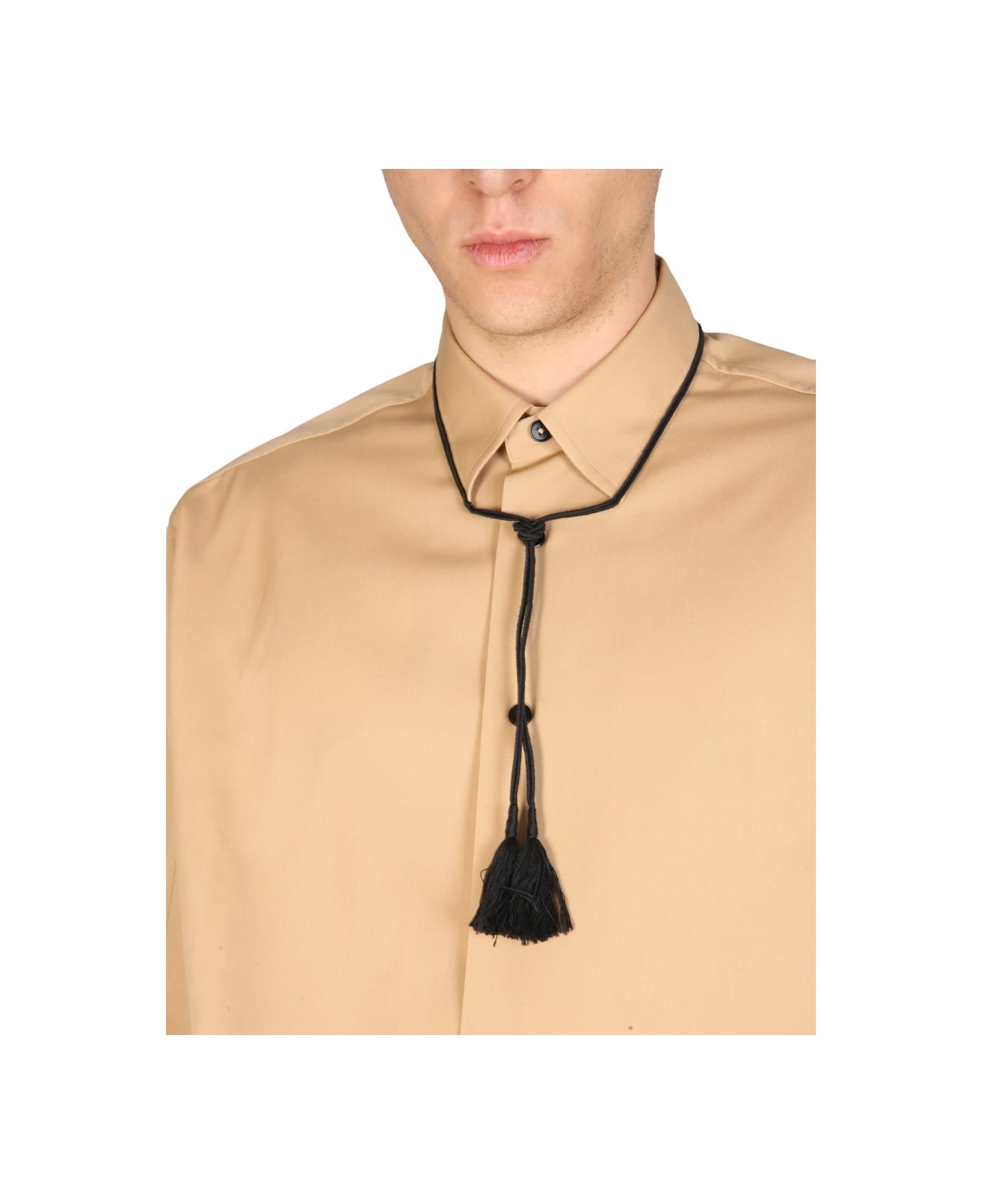 Jil Sander Camicia In Popeline Di Cotone - BEIGE