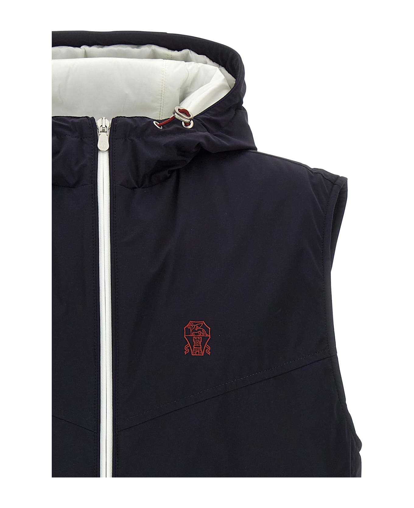 Brunello Cucinelli Hooded Vest - Blue