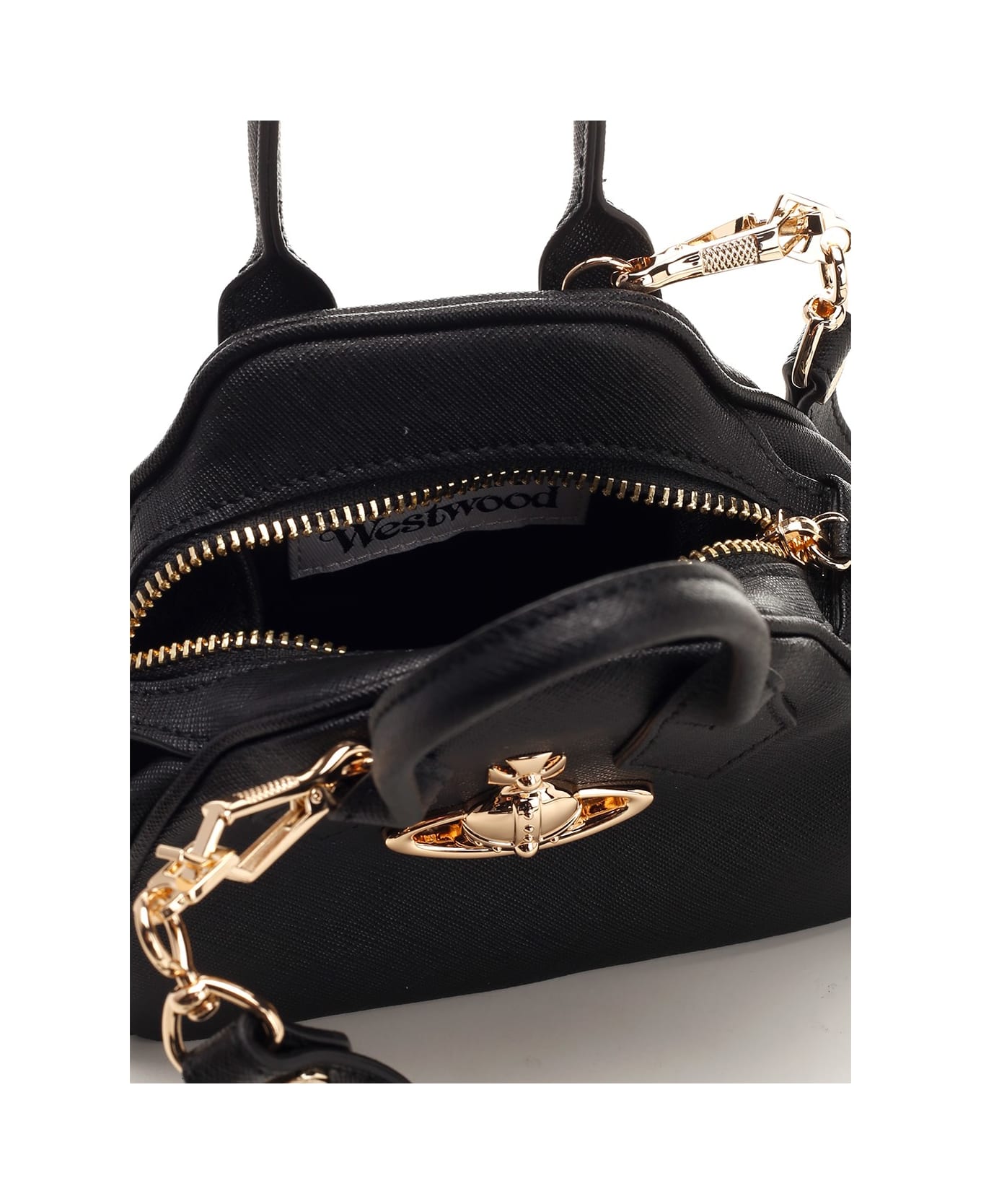 Vivienne Westwood Black Leather Handbag - Black