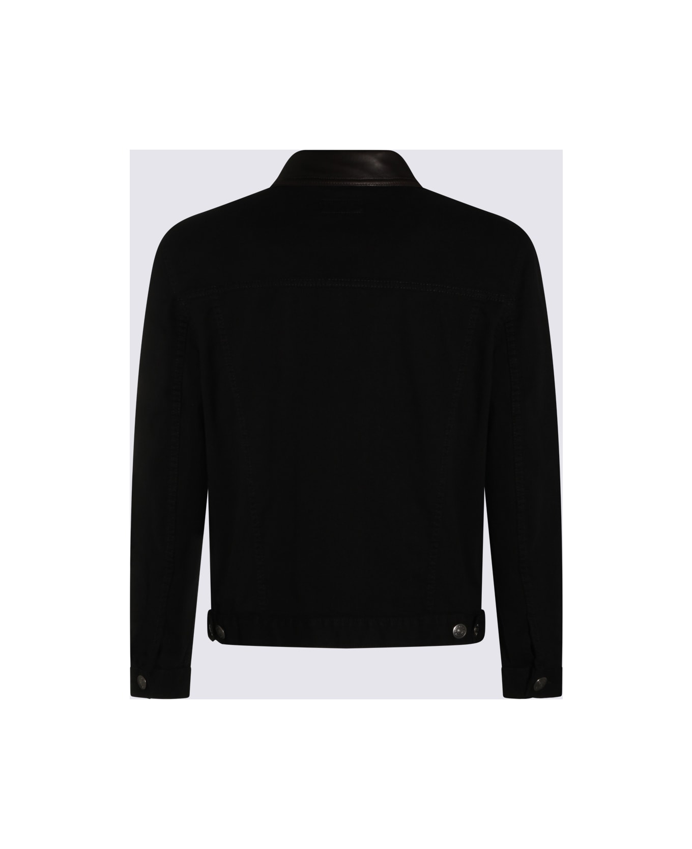 Brunello Cucinelli Black Cotton Denim Jacket - Black