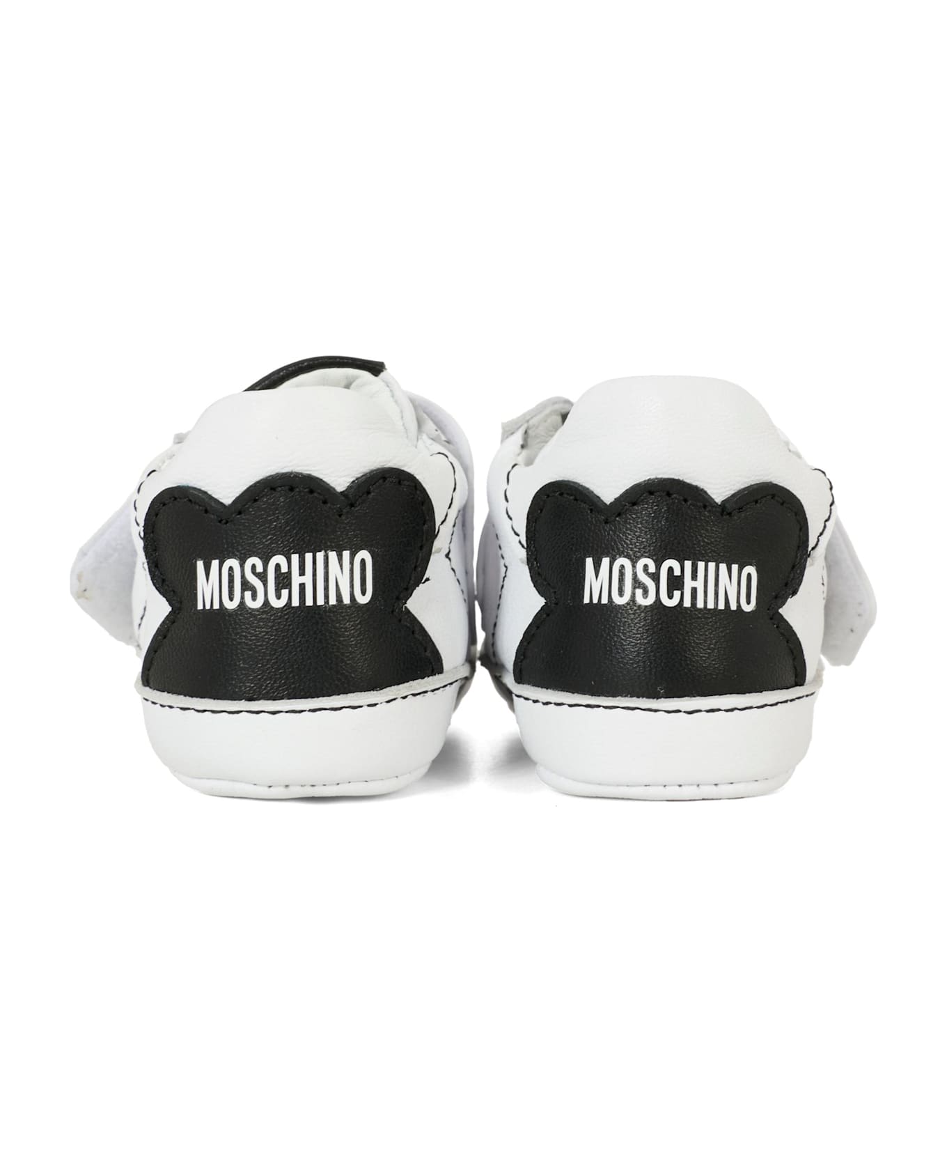 Moschino White Sneakers For Babykids With Logo - White
