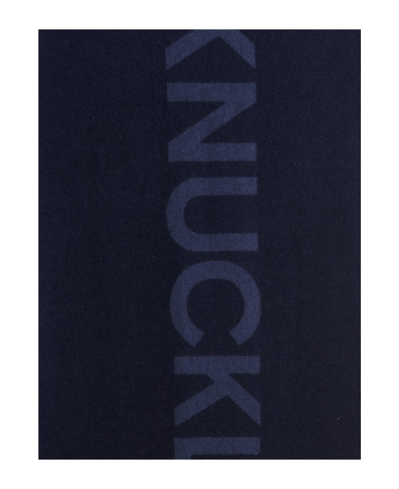 Moose Knuckles Lettering Logo Scarf - Blue