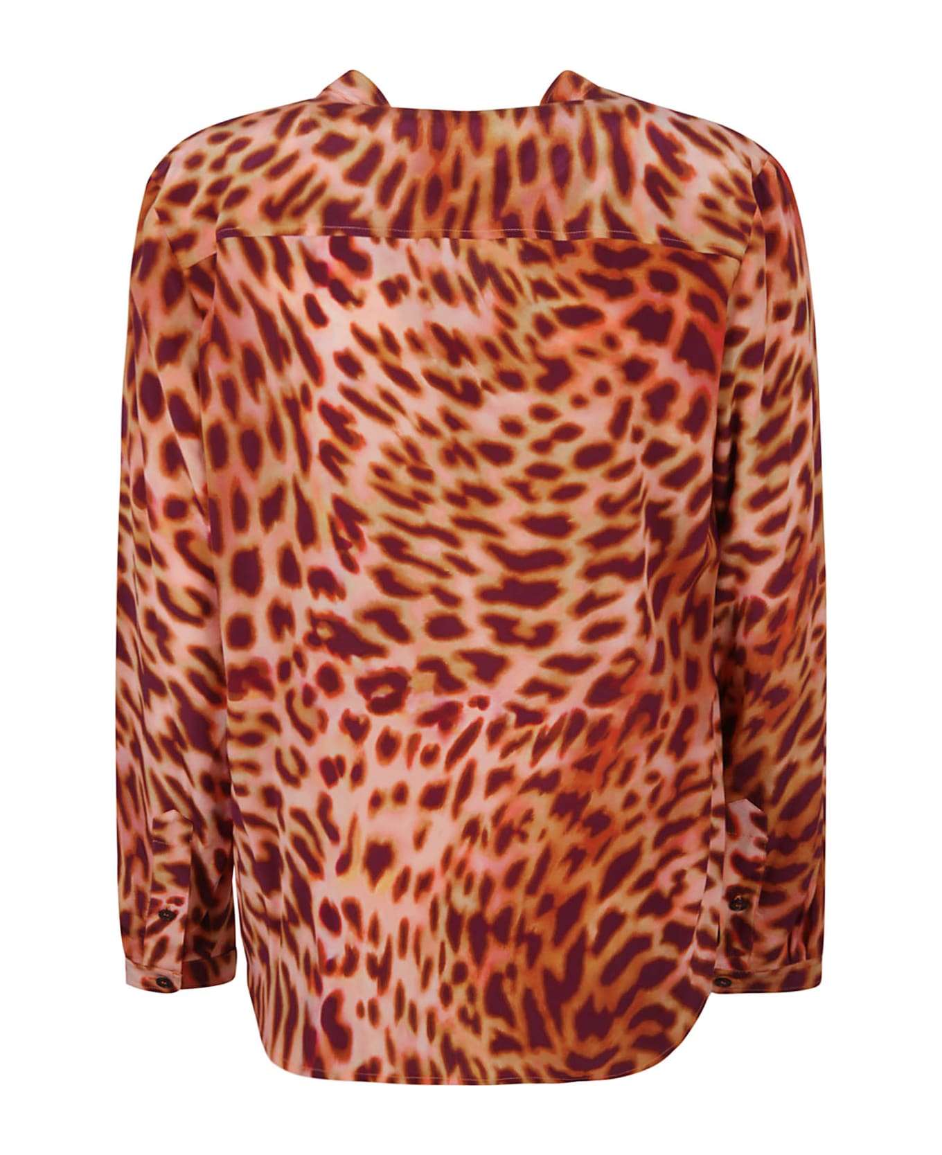 Stella McCartney Cheetah Print Silk Shirt - Martini Pink