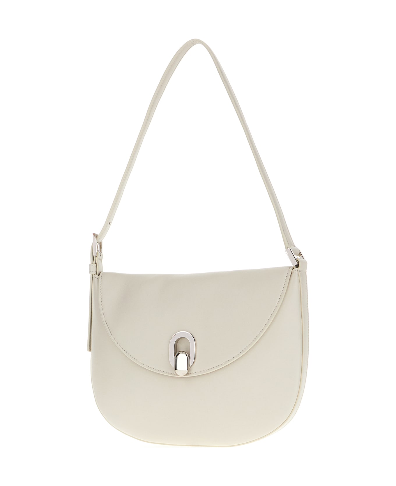 Savette Chalk Leather Brooklyn Shoulder Bag - IVORY