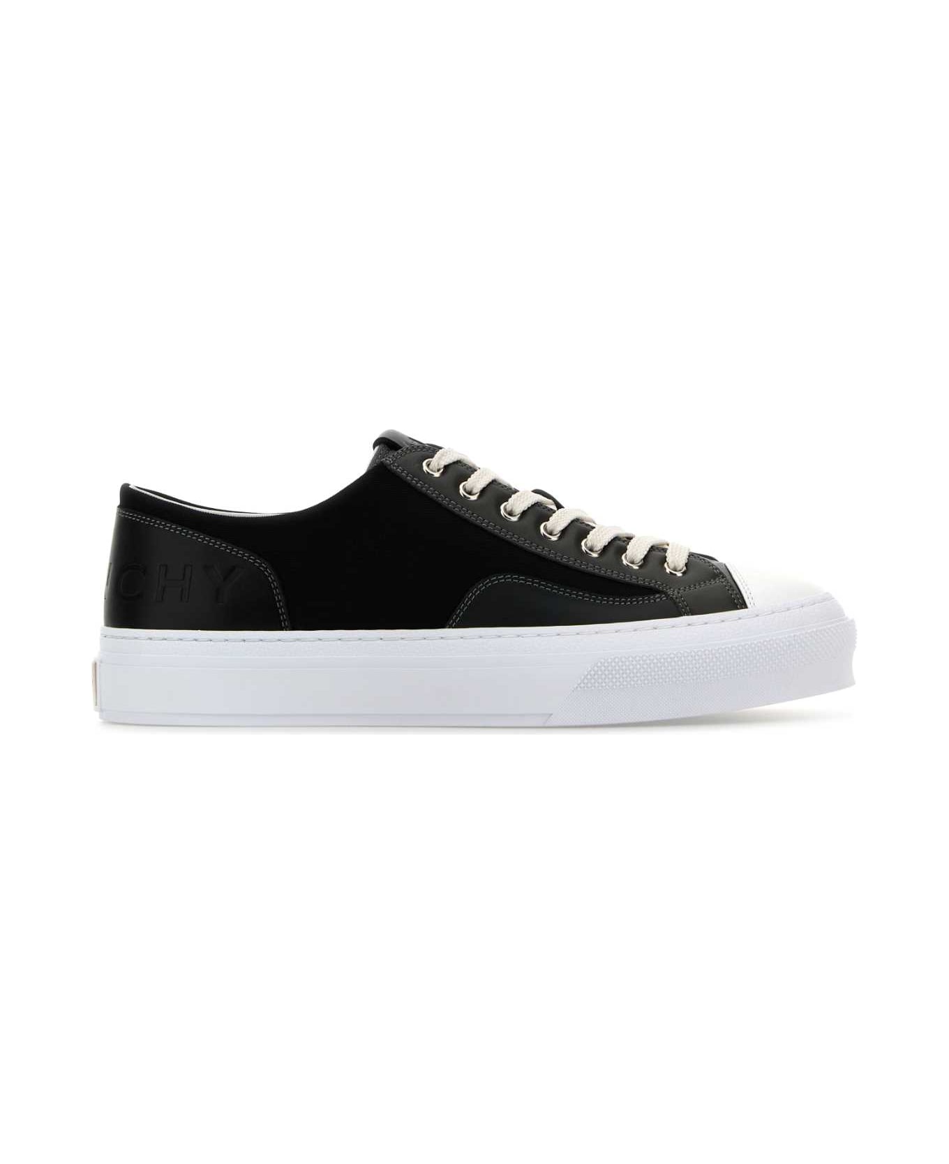 Givenchy Multicolor Nylon And Leather City Sneakers - BLACK