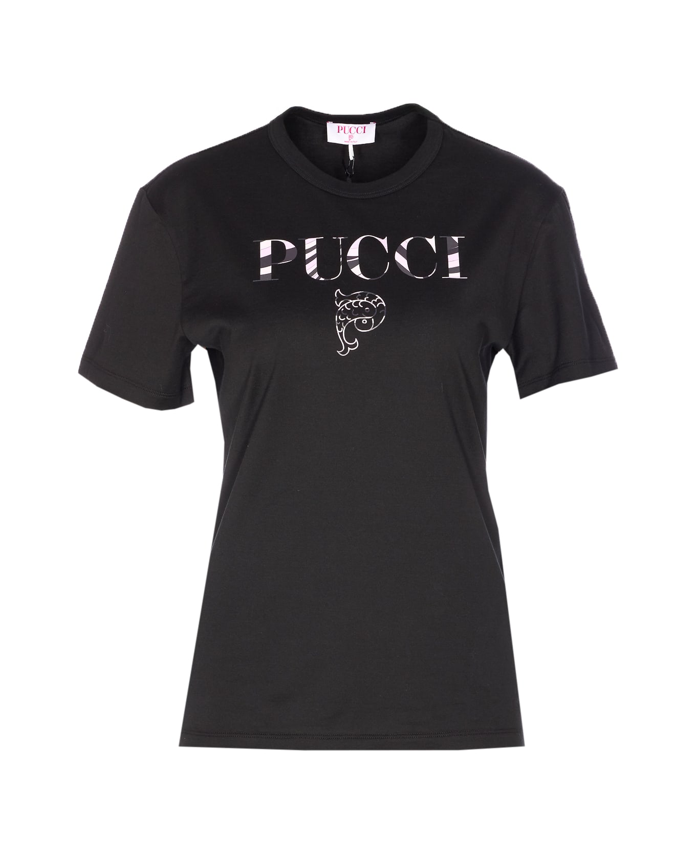 Pucci Cotton Logo T-shirt - Black