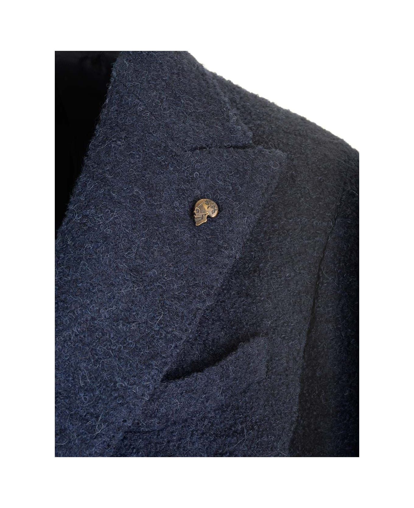 Gabriele Pasini Double-breasted Coat In Boucle - Blue