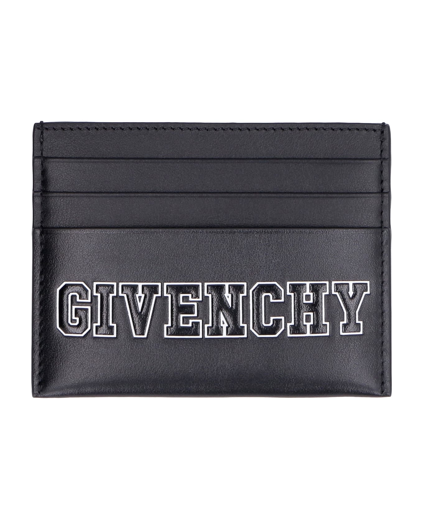 Givenchy Logo Detail Leather Card Holder - BLACK 財布