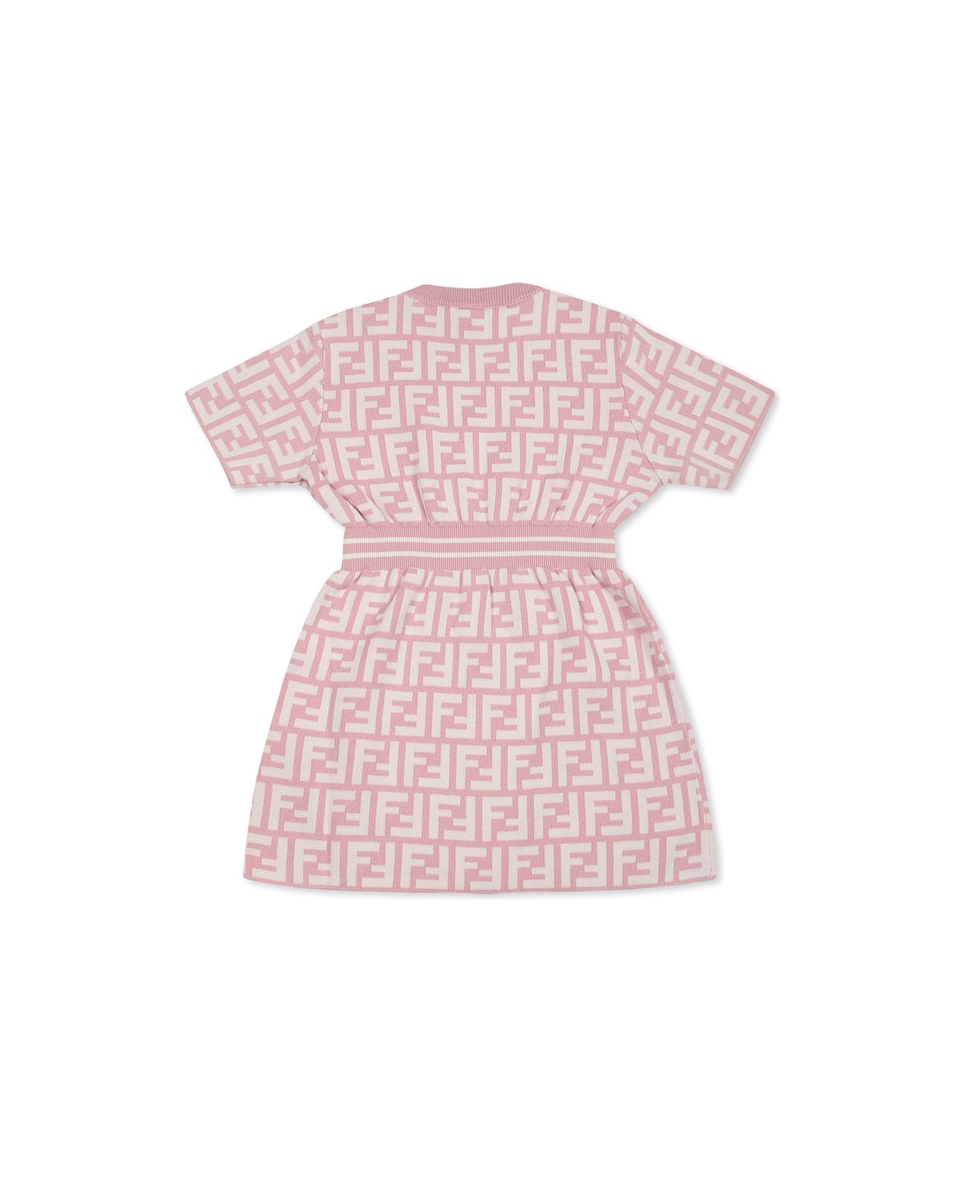 Fendi Pink Dress For Baby Girl - Pink
