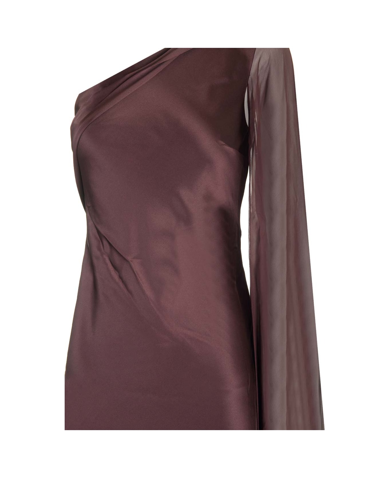 Roland Mouret Silk Gown Dress - Brown