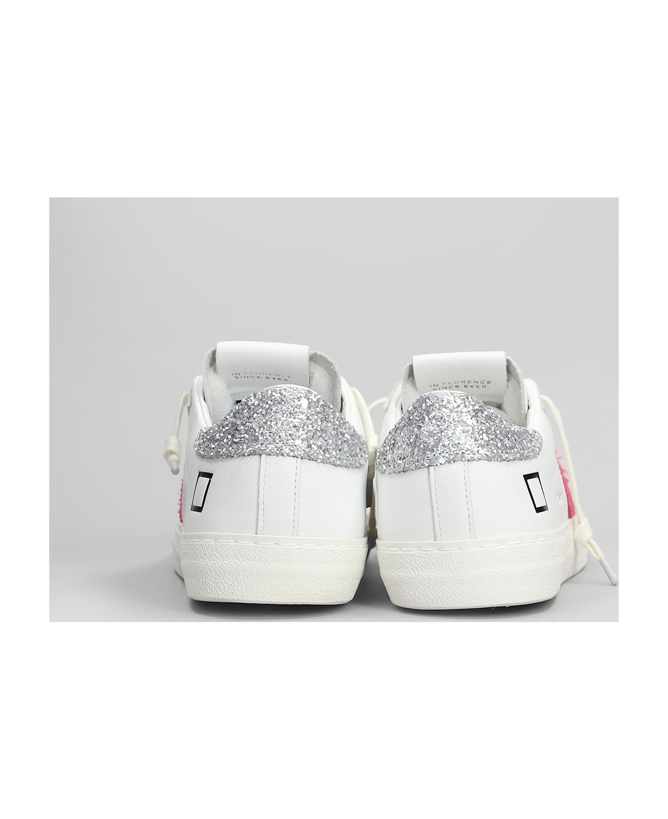 D.A.T.E. Hill Low Vintage Sneakers In White Leather - white
