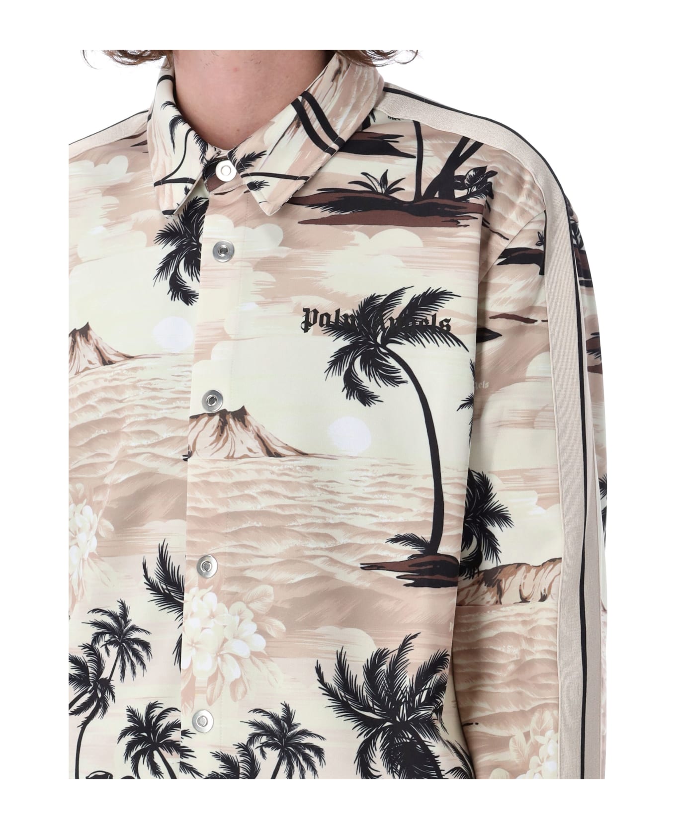 Palm Angels All-over Hawaiian Print Shirt - Marrone
