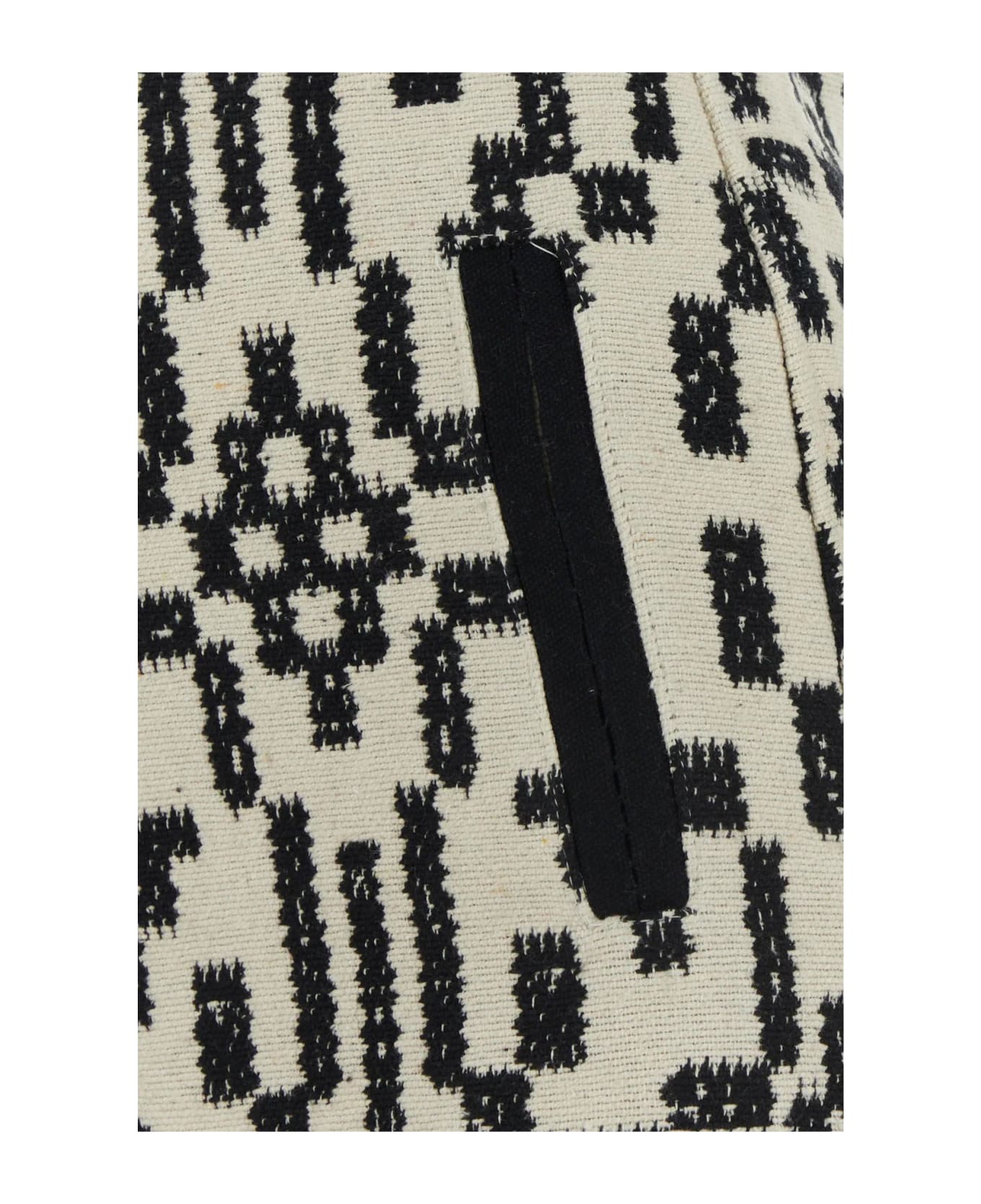 Marant Étoile Embroidered Cotton Blend Arona Mini Skirt - BLACK/NEUTRALS