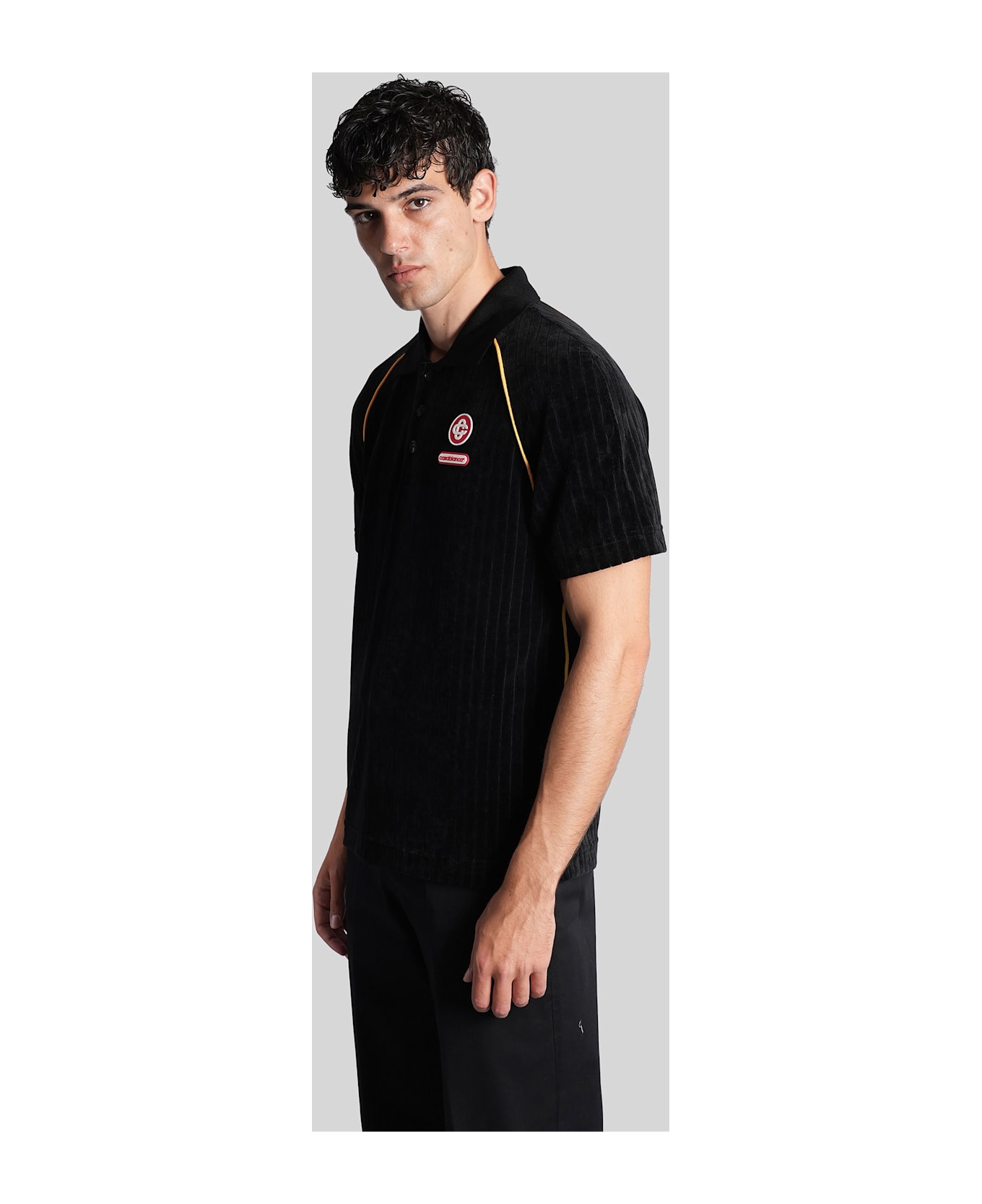 Casablanca Polo In Black Wool And Polyester - black