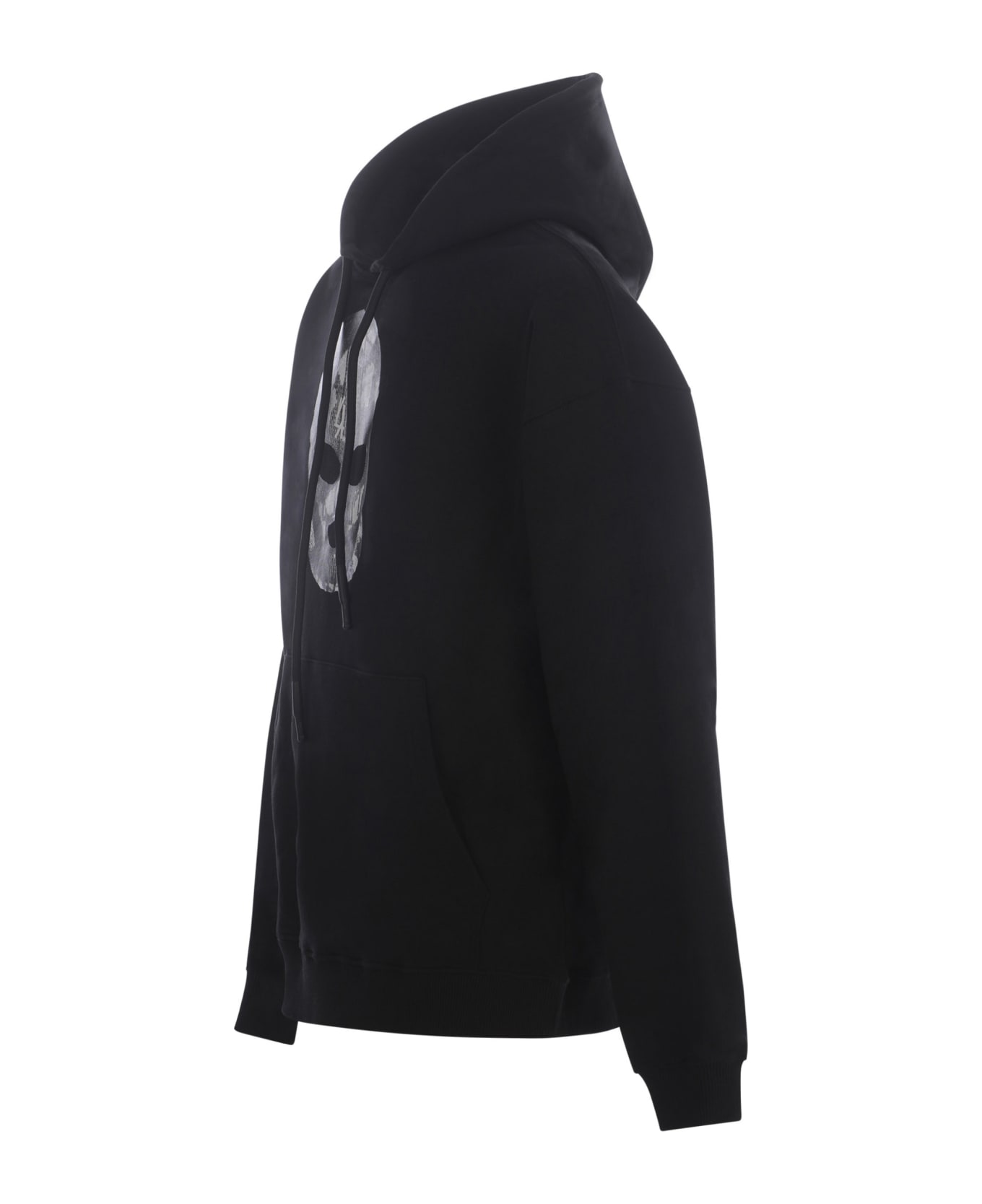 44 Label Group Hooded Sweatshirt 44label Group In Cotton - Nero