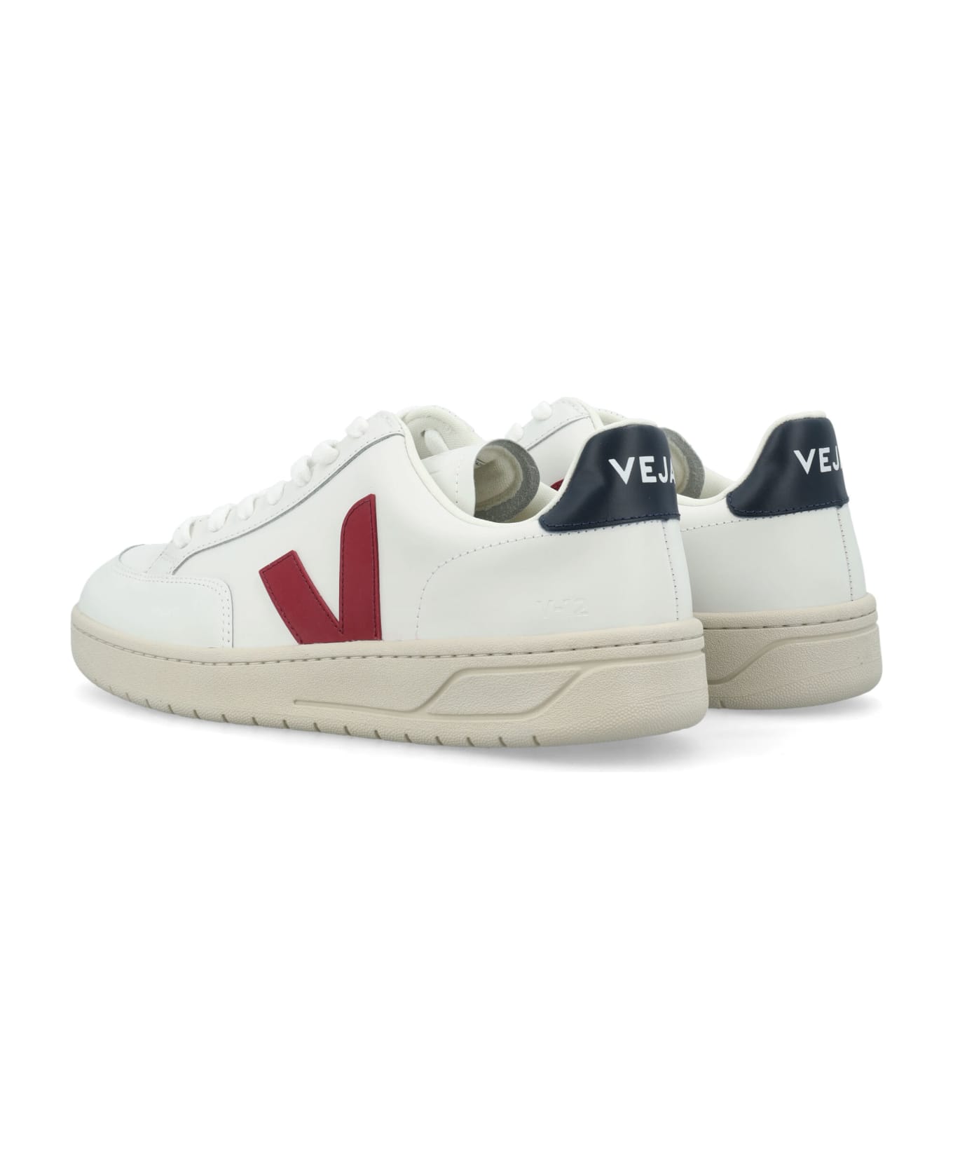 Veja V-12 Sneakers - EXTRA-WHITE_MARSALA_NAUTICO