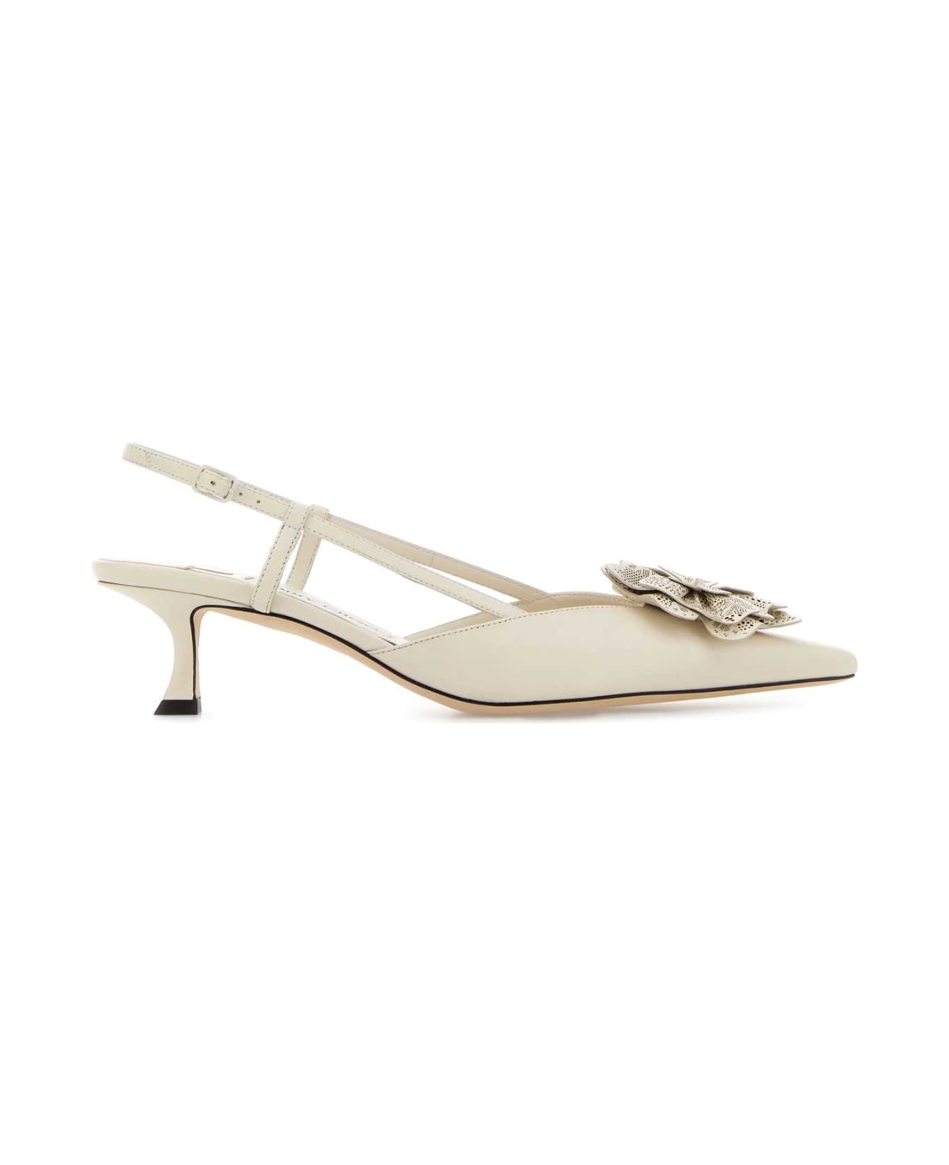 Jimmy Choo Ivory Nappa Leather Mimmi Pumps - LATTELATTE
