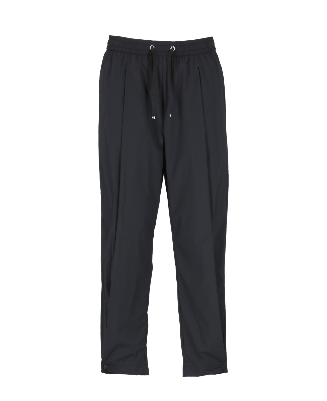 Herno Lightweight Drawstring Cropped Trousers - Black