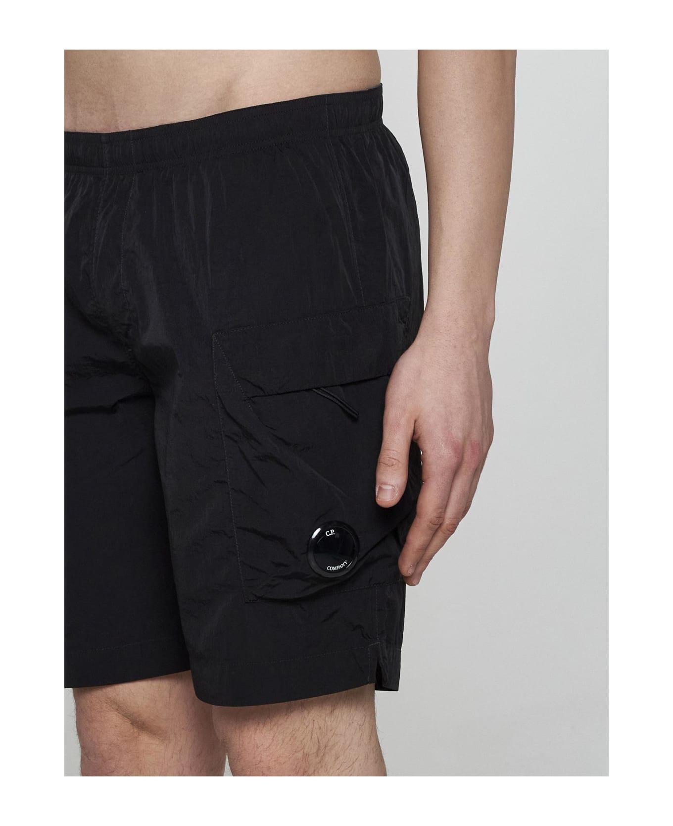 C.P. Company Eco-chrome-r Nylon Swim Shorts - Black