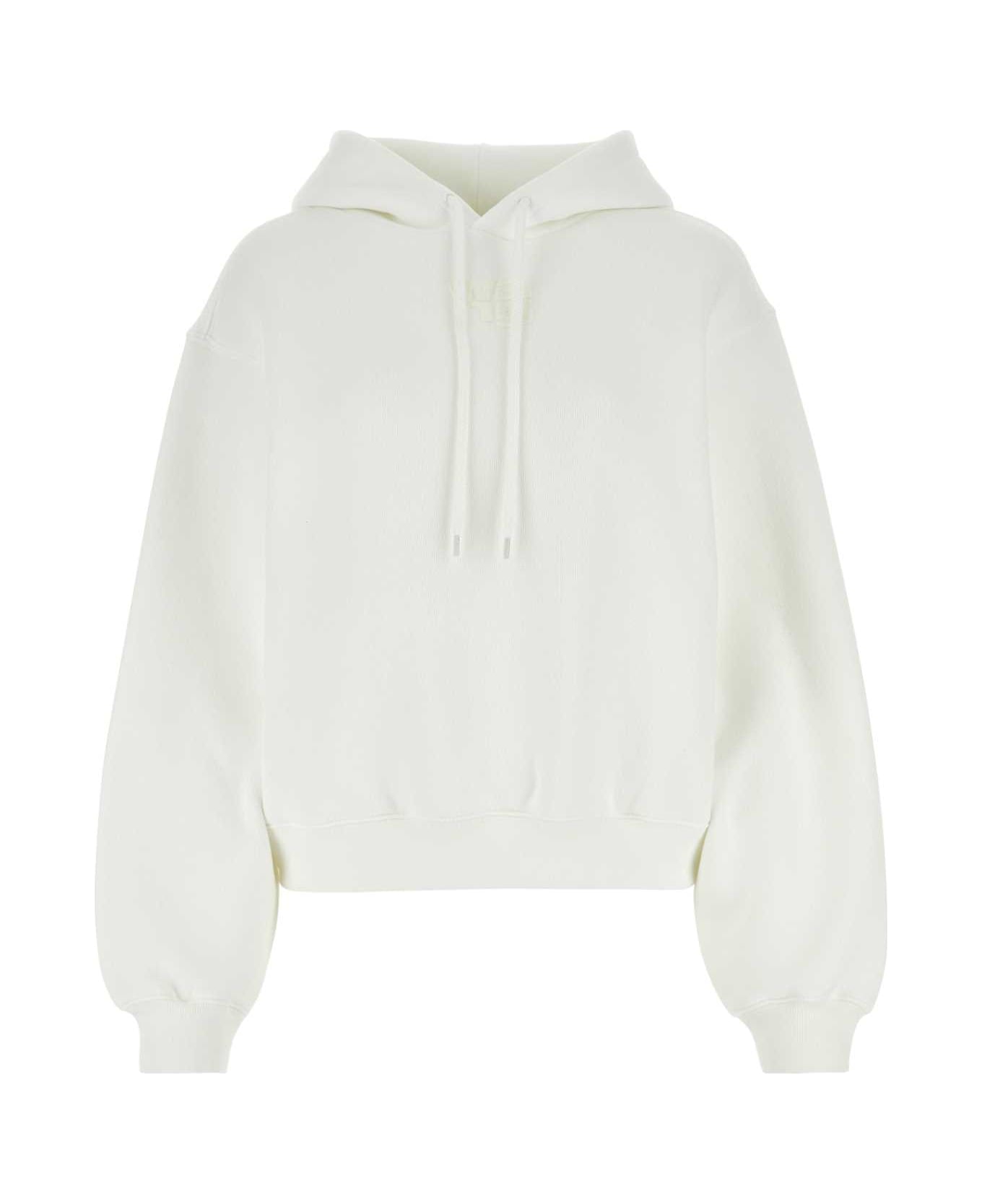 T by Alexander Wang White Cotton Blend Oversize Sweatshirt - 100