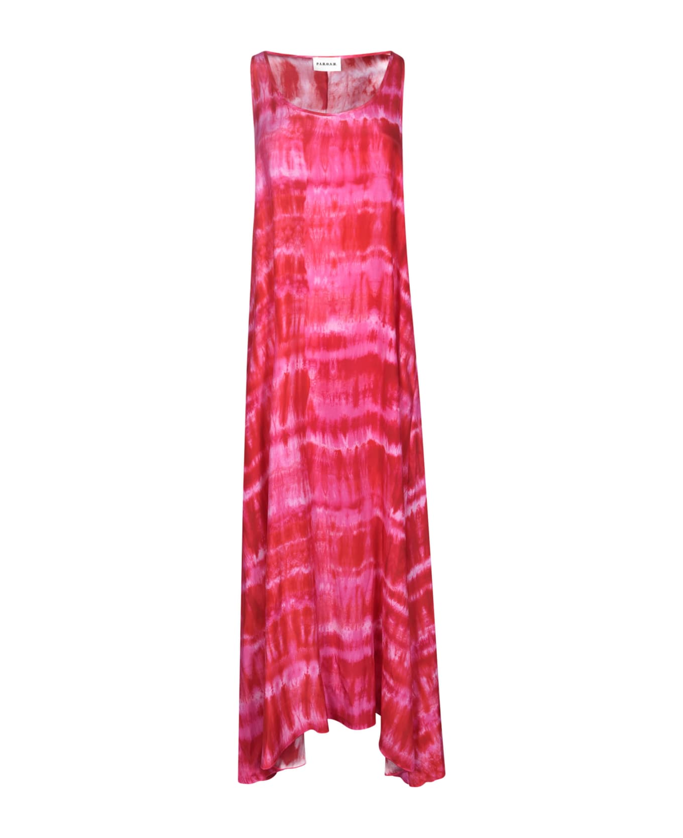 Parosh Printed Sleeveless Dress - Fuchsia