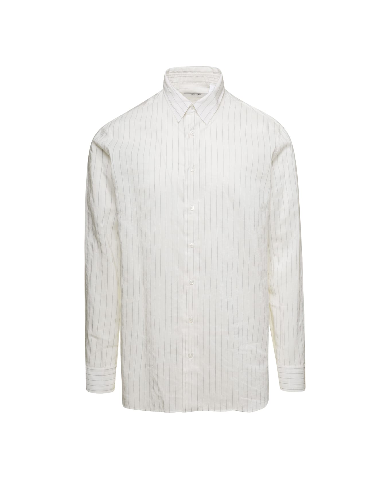 Lardini White Classic Shirt In Cotton Blend Man - White シャツ