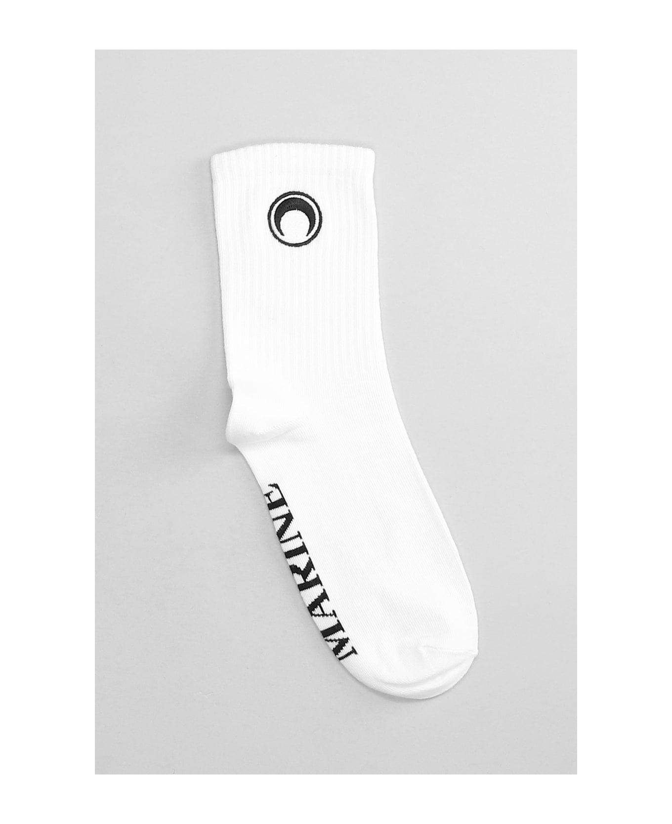 Marine Serre Socks In White Cotton 靴下
