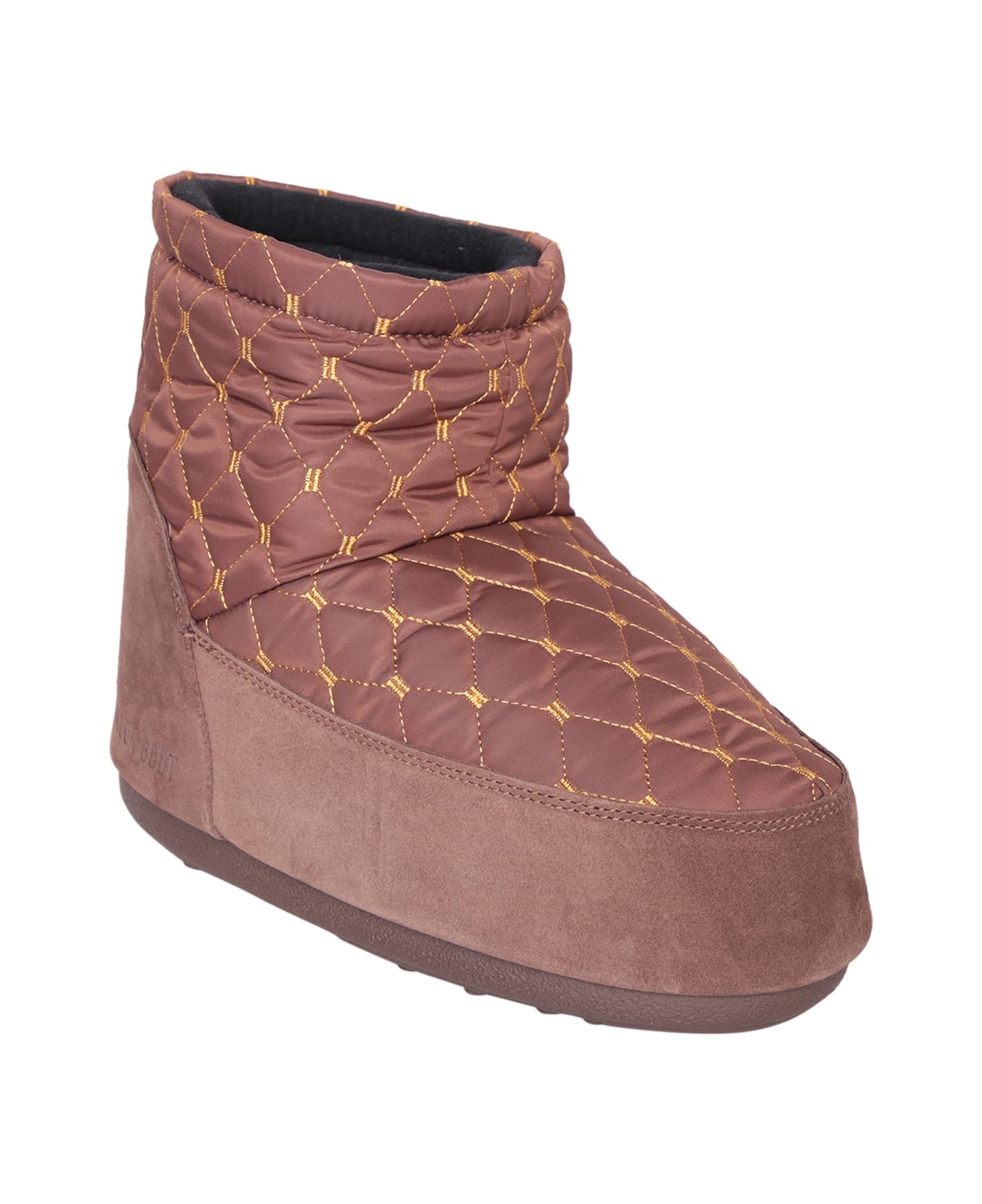 Moon Boot Icon Low No Lace Quilted Brown - Brown