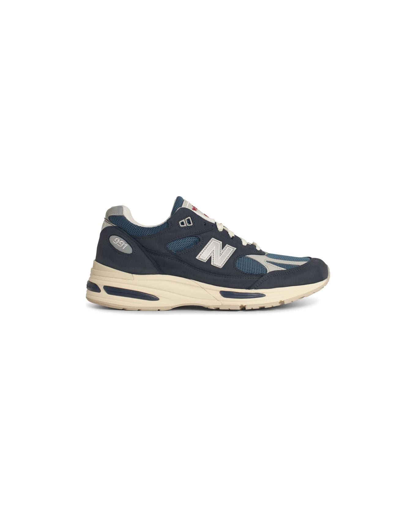 New Balance 
991
 Navy Suede Blend Sneakers - Navy